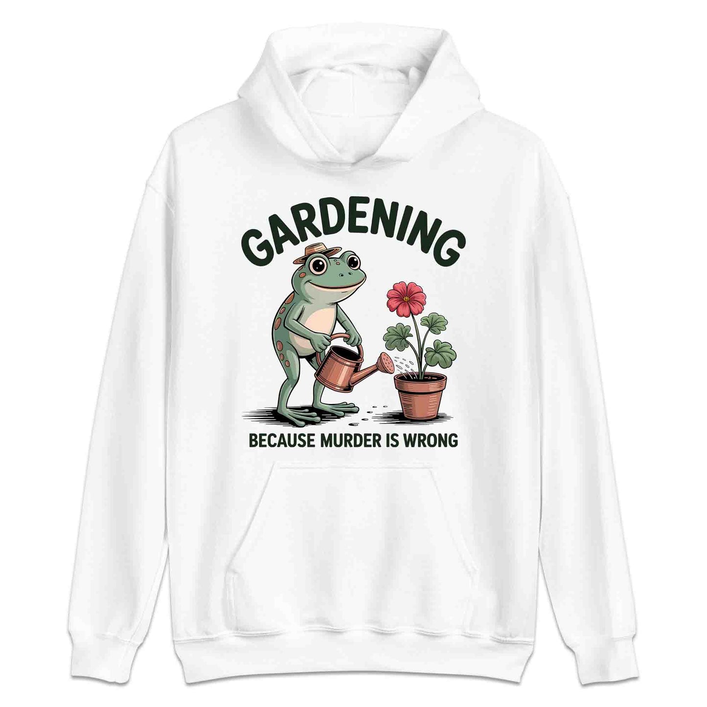 Frog Gardening T-Shirt, Dark Humor Sweatshirt, Sarcastic Plant Hoodie | PRODUCT CODE: GMNBWREF