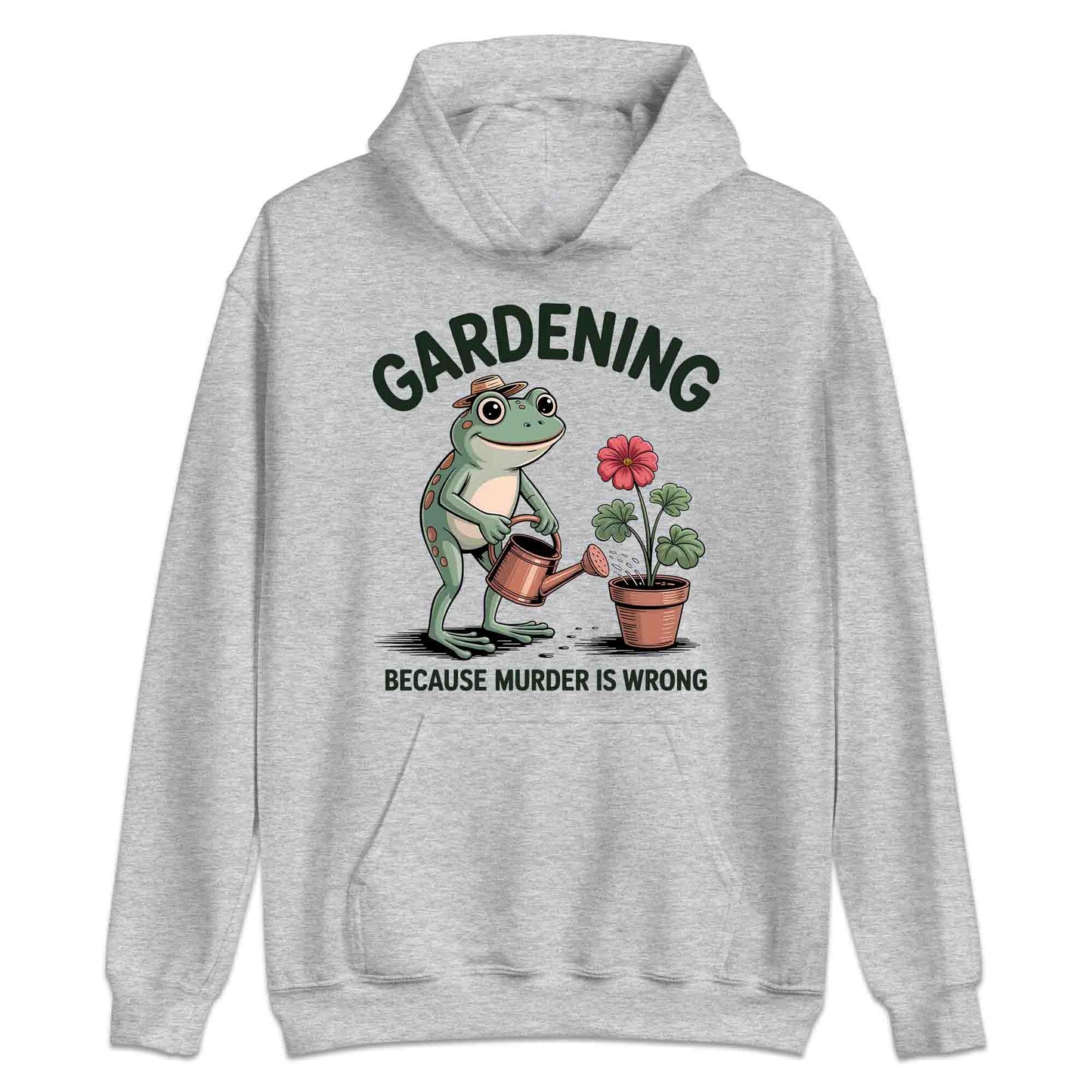 Frog Gardening T-Shirt, Dark Humor Sweatshirt, Sarcastic Plant Hoodie | PRODUCT CODE: GMNBWREF