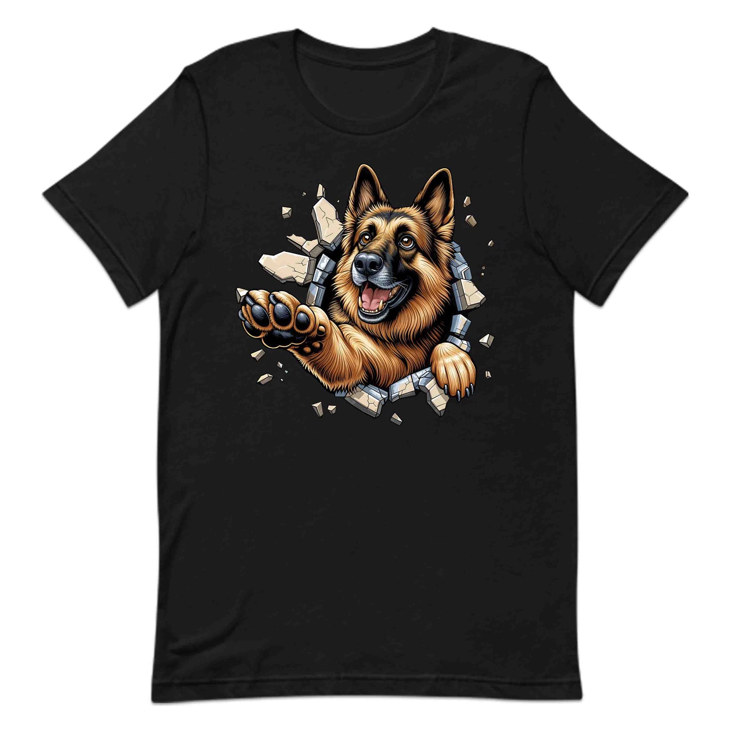 German Shepherd Breaking Through Wall 3D Realistic Dog | PRODUCT CODE: GMRNSHPDBRKWL