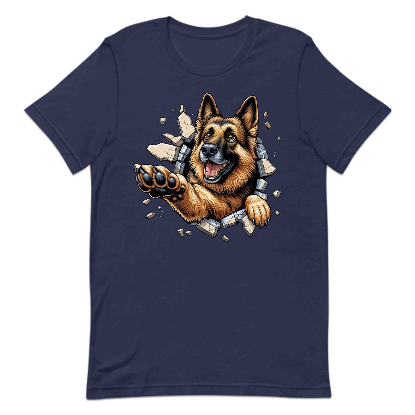 German Shepherd Breaking Through Wall 3D Realistic Dog | PRODUCT CODE: GMRNSHPDBRKWL