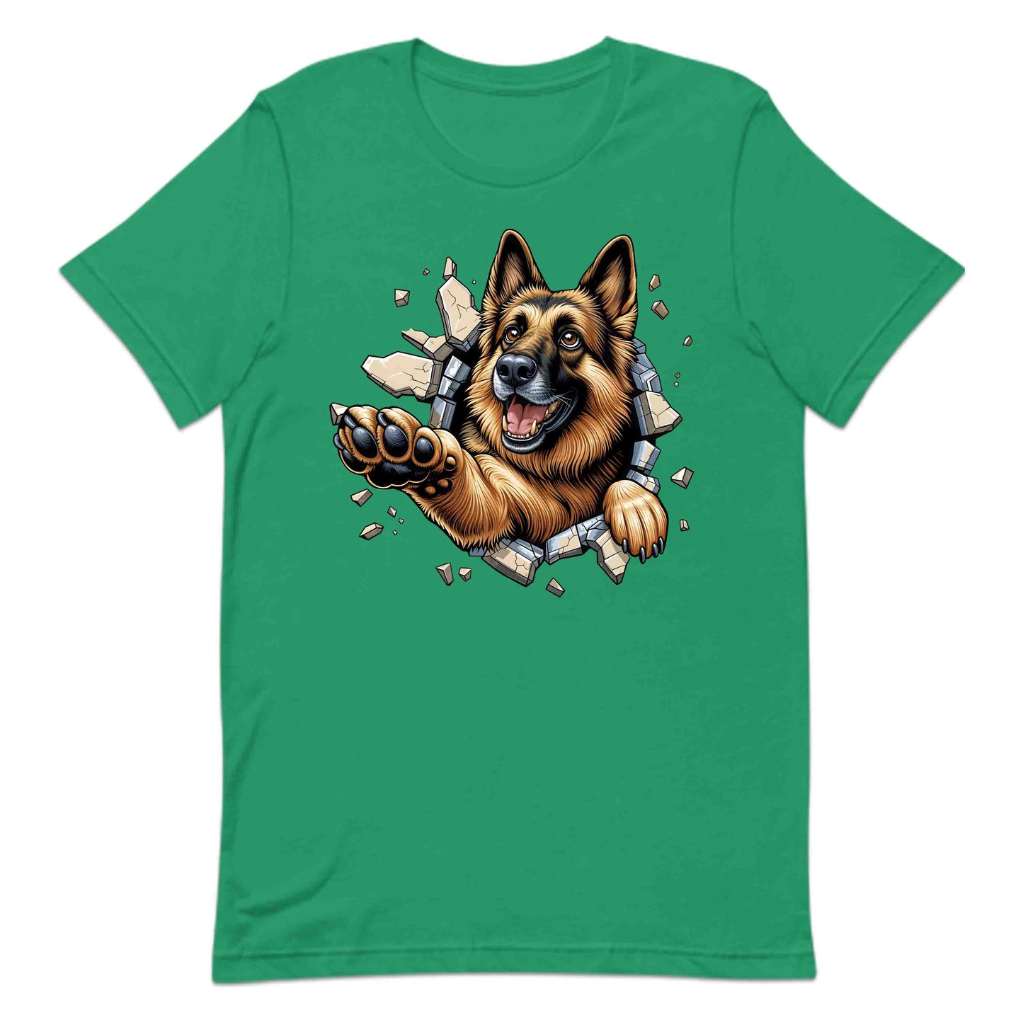 German Shepherd Breaking Through Wall 3D Realistic Dog | PRODUCT CODE: GMRNSHPDBRKWL