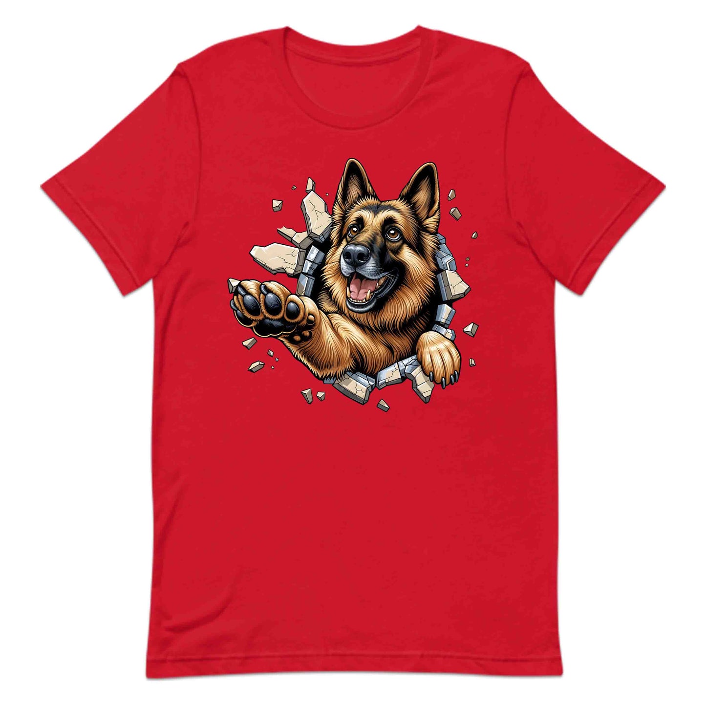 German Shepherd Breaking Through Wall 3D Realistic Dog | PRODUCT CODE: GMRNSHPDBRKWL