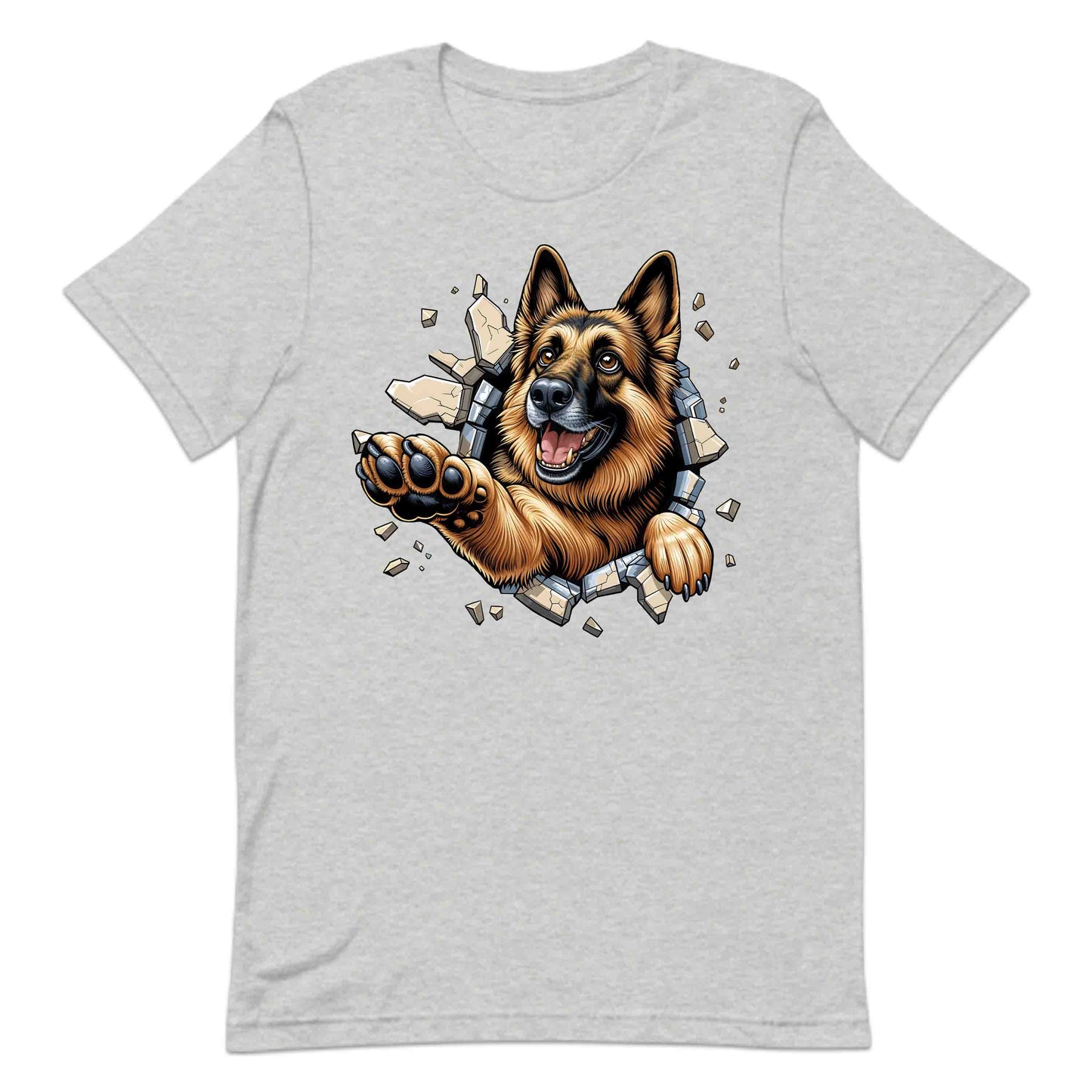German Shepherd Breaking Through Wall 3D Realistic Dog | PRODUCT CODE: GMRNSHPDBRKWL