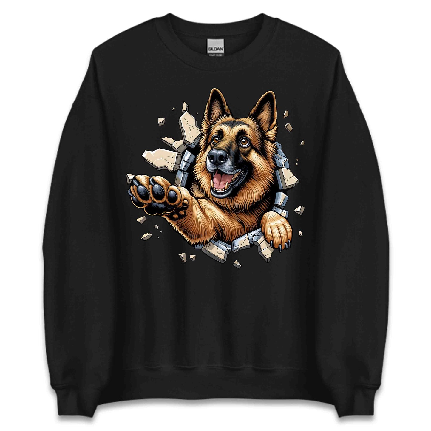 German Shepherd Breaking Through Wall 3D Realistic Dog | PRODUCT CODE: GMRNSHPDBRKWL