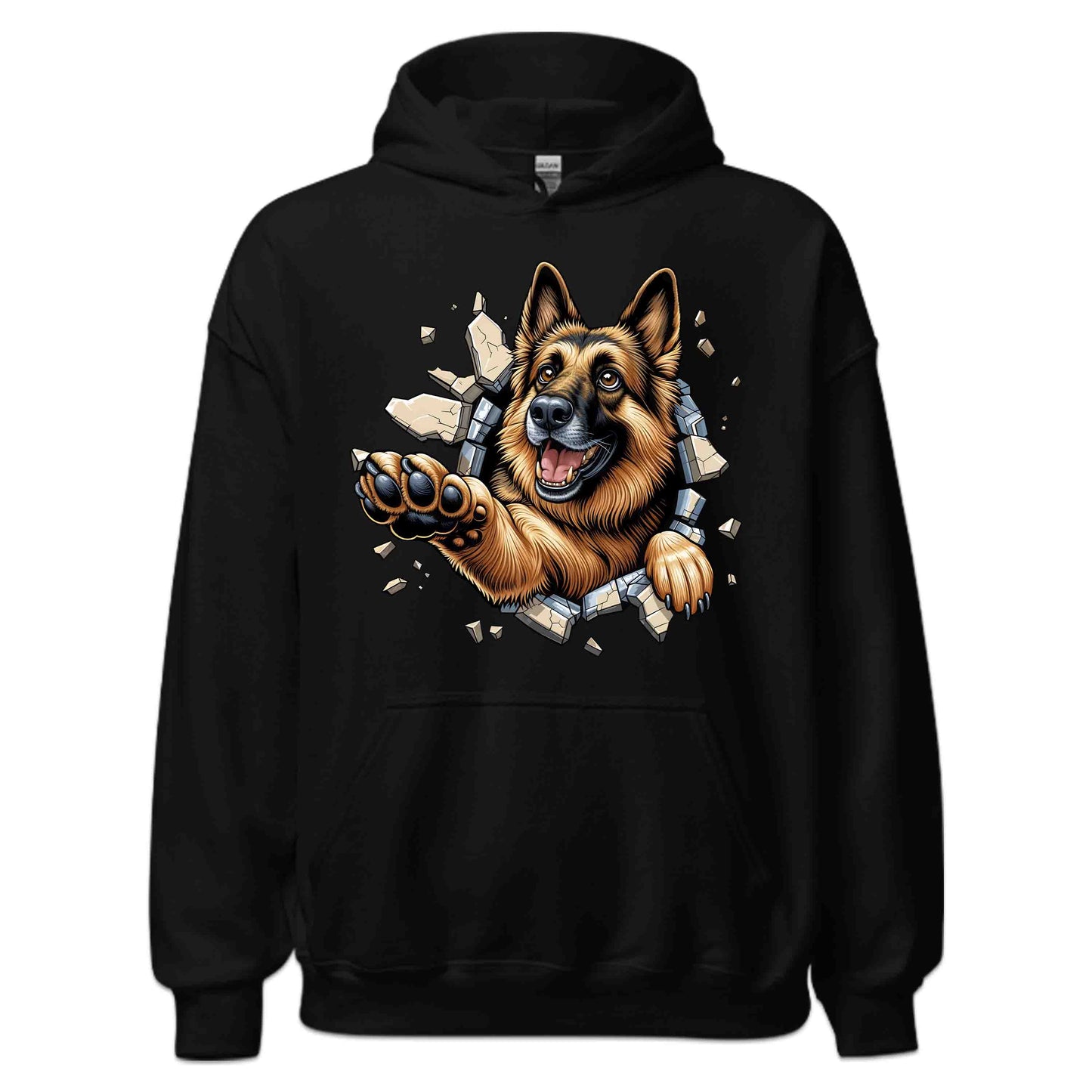 German Shepherd Breaking Through Wall 3D Realistic Dog | PRODUCT CODE: GMRNSHPDBRKWL