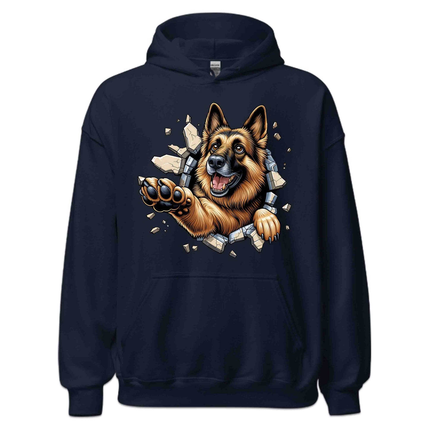 German Shepherd Breaking Through Wall 3D Realistic Dog | PRODUCT CODE: GMRNSHPDBRKWL