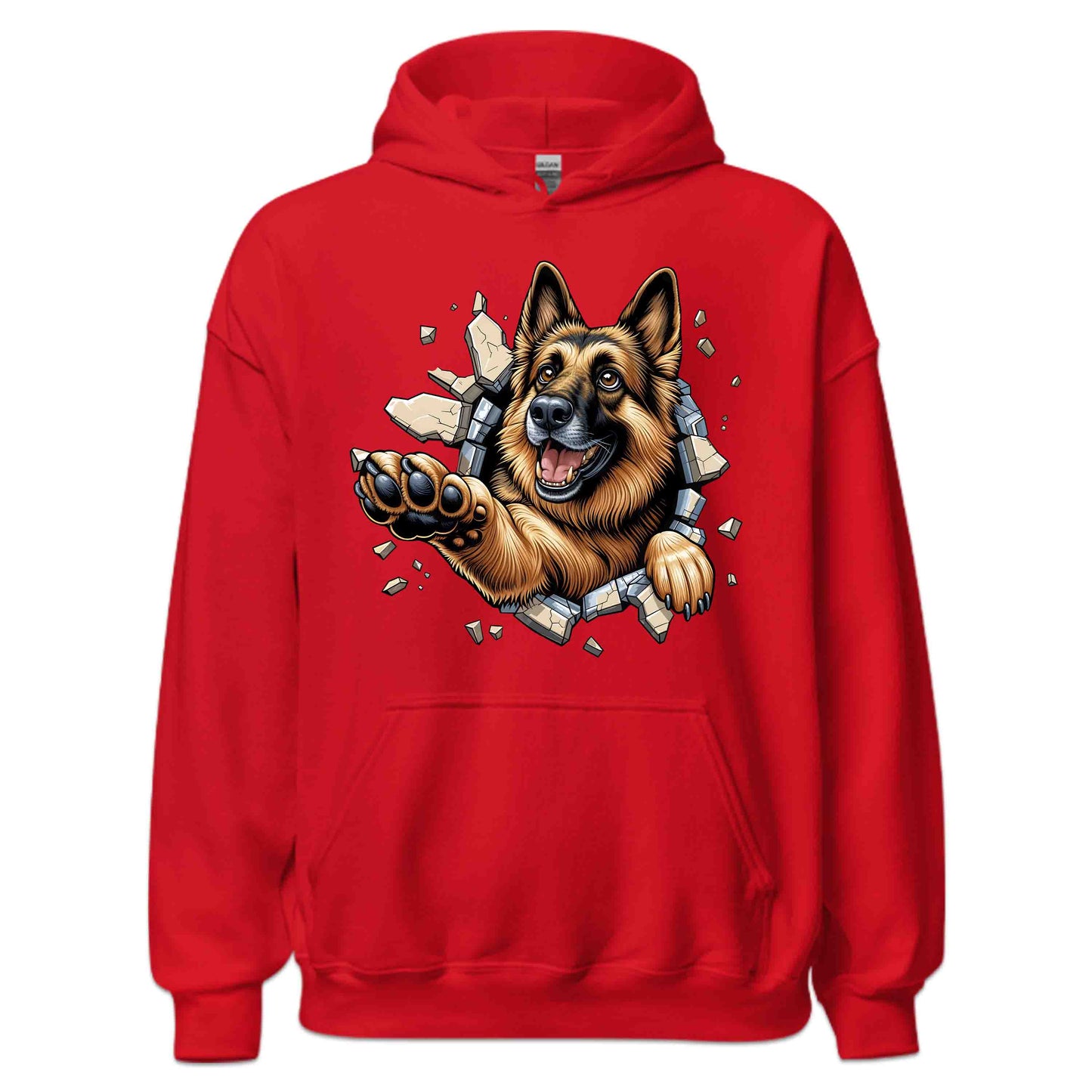 German Shepherd Breaking Through Wall 3D Realistic Dog | PRODUCT CODE: GMRNSHPDBRKWL