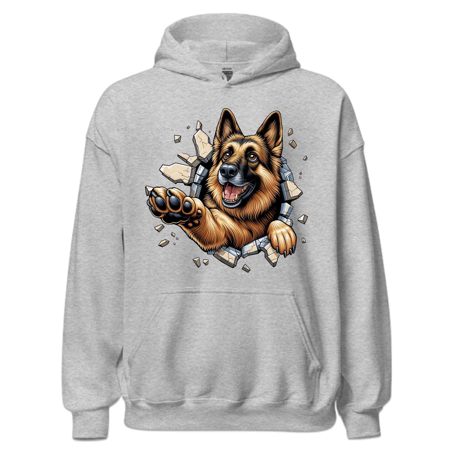 German Shepherd Breaking Through Wall 3D Realistic Dog | PRODUCT CODE: GMRNSHPDBRKWL