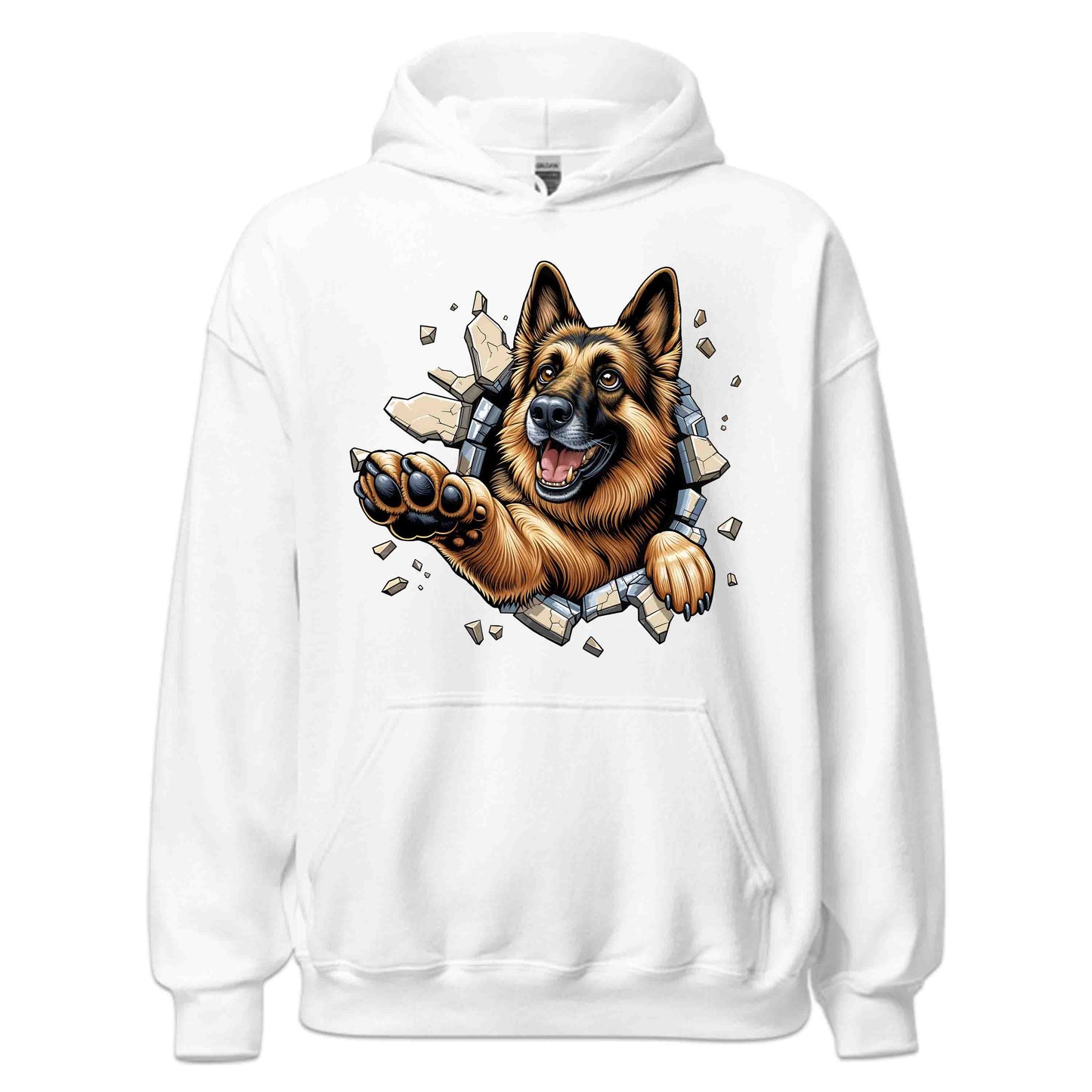 German Shepherd Breaking Through Wall 3D Realistic Dog | PRODUCT CODE: GMRNSHPDBRKWL