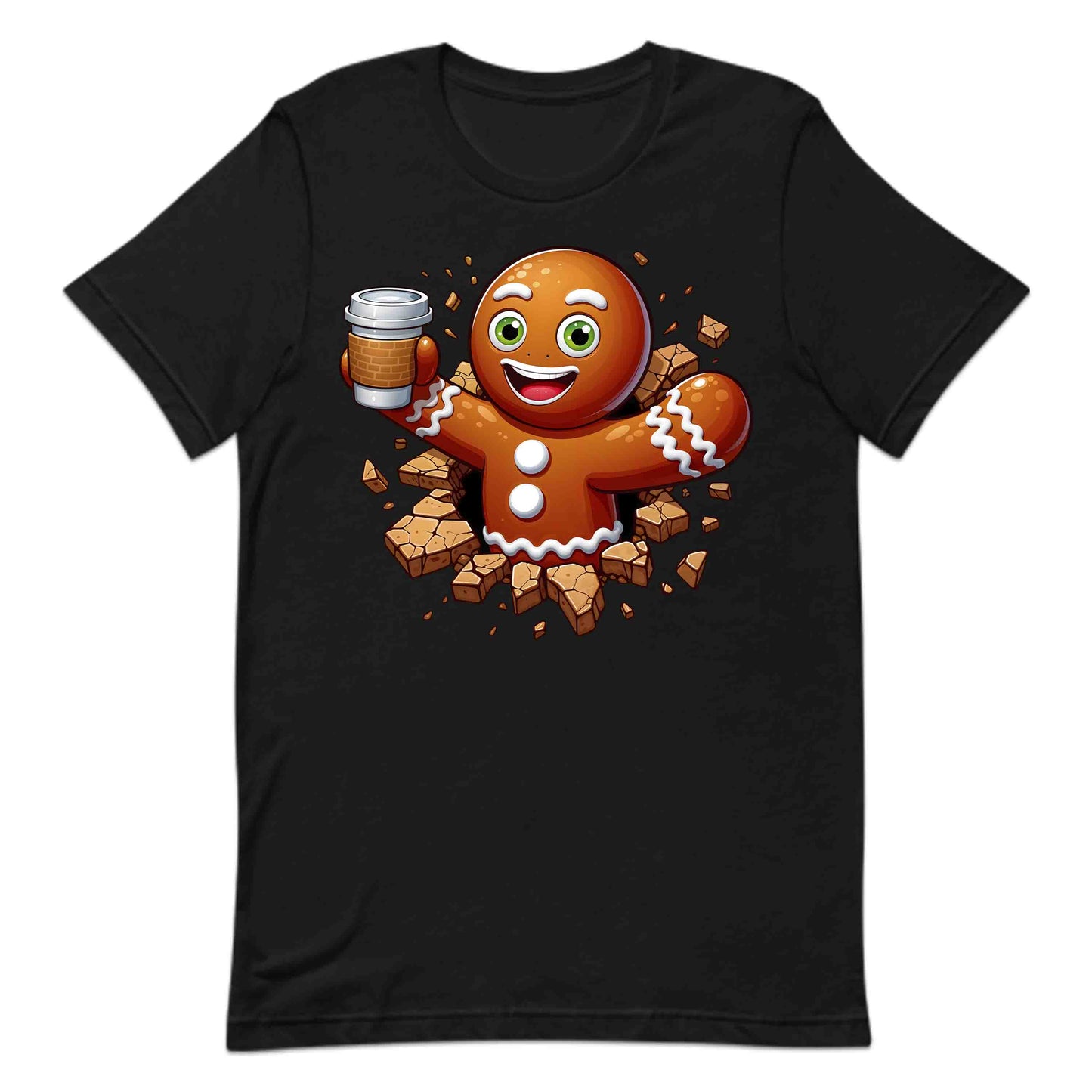 Gingerbread Breaking Through Wall Xmas 3D Gingerbread Man Christmas | PRODUCT CODE: GNIDBKRTHOWL