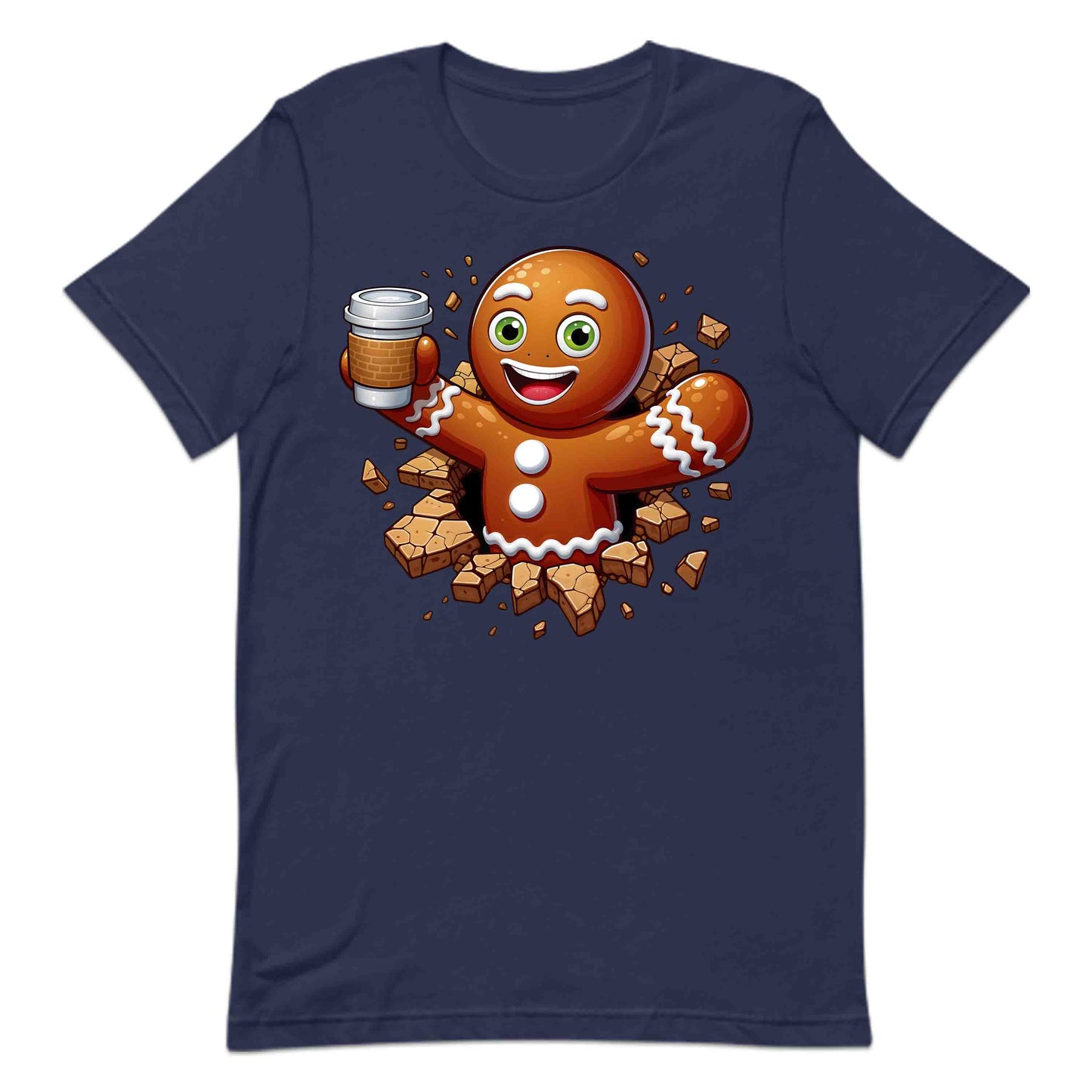 Gingerbread Breaking Through Wall Xmas 3D Gingerbread Man Christmas | PRODUCT CODE: GNIDBKRTHOWL