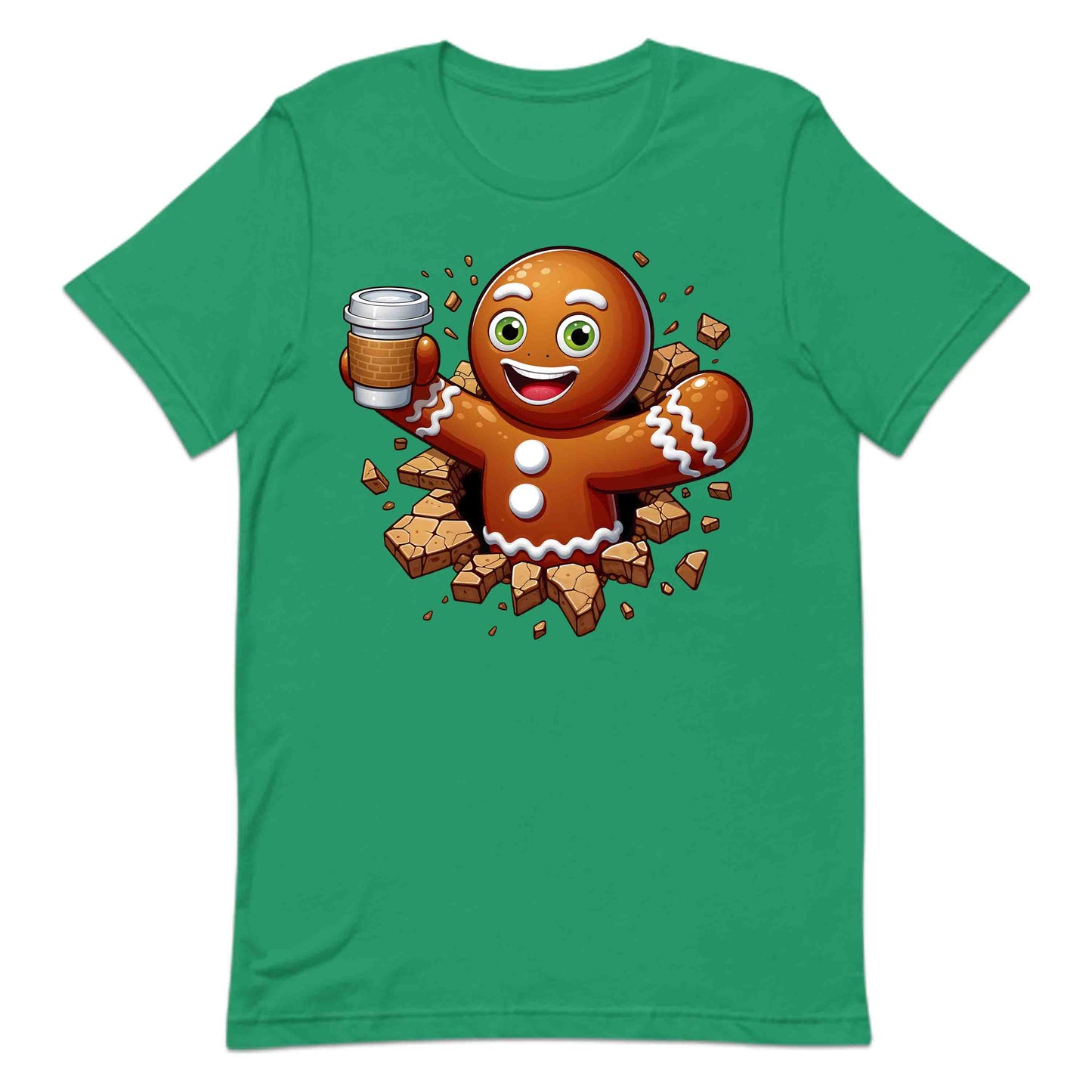 Gingerbread Breaking Through Wall Xmas 3D Gingerbread Man Christmas | PRODUCT CODE: GNIDBKRTHOWL