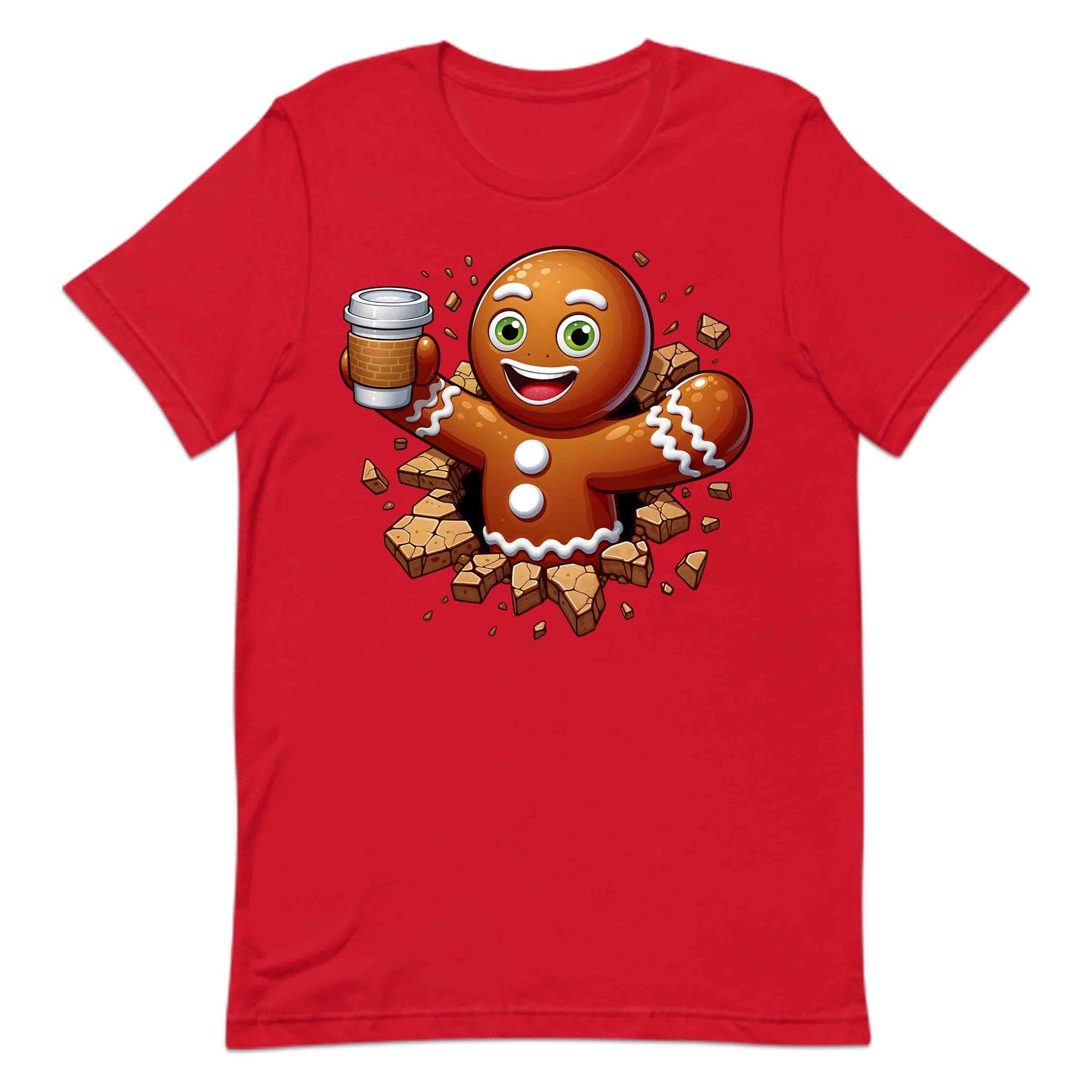 Gingerbread Breaking Through Wall Xmas 3D Gingerbread Man Christmas | PRODUCT CODE: GNIDBKRTHOWL