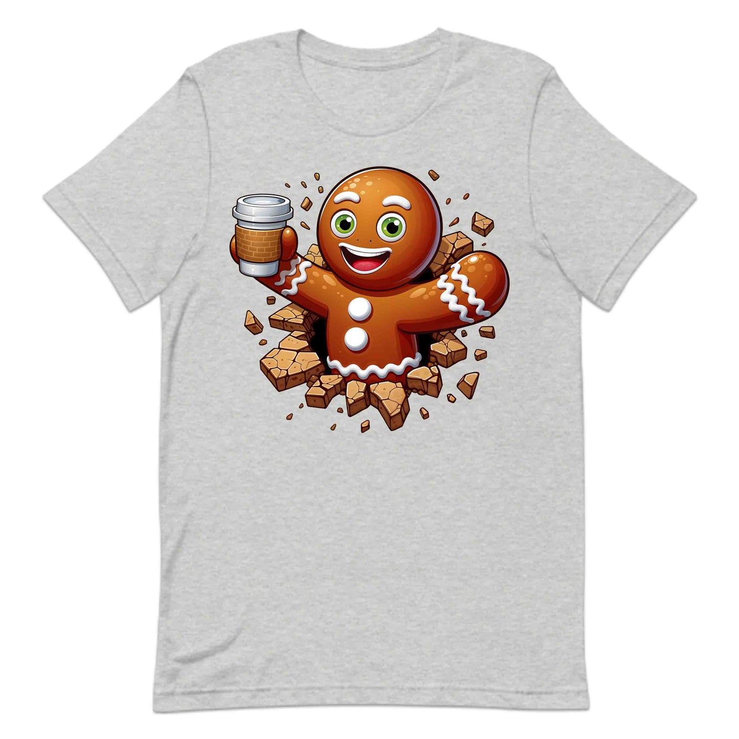 Gingerbread Breaking Through Wall Xmas 3D Gingerbread Man Christmas | PRODUCT CODE: GNIDBKRTHOWL