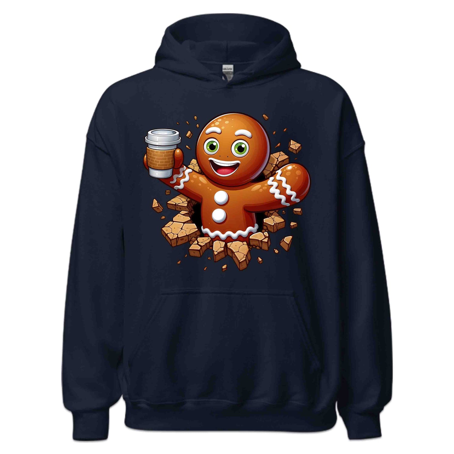Gingerbread Breaking Through Wall Xmas 3D Gingerbread Man Christmas | PRODUCT CODE: GNIDBKRTHOWL