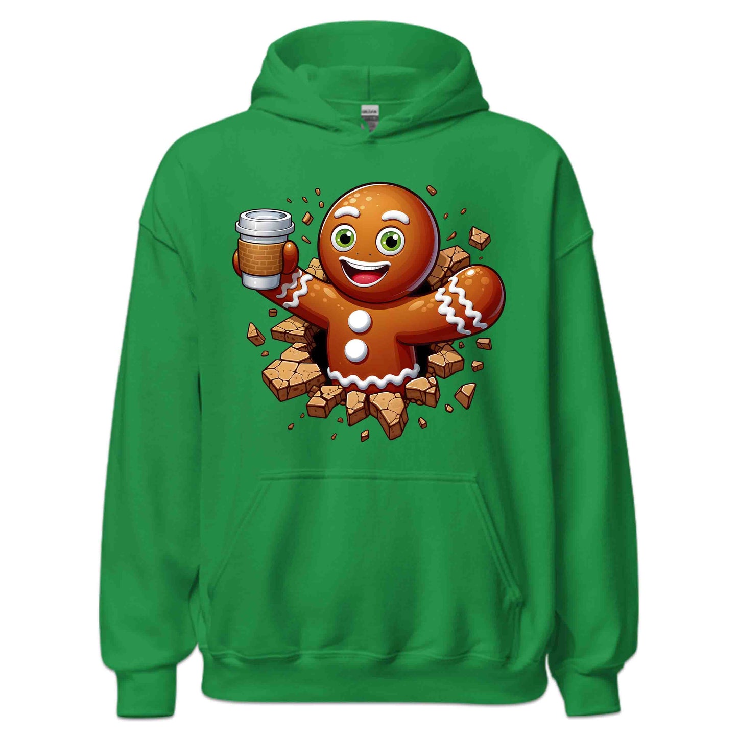 Gingerbread Breaking Through Wall Xmas 3D Gingerbread Man Christmas | PRODUCT CODE: GNIDBKRTHOWL