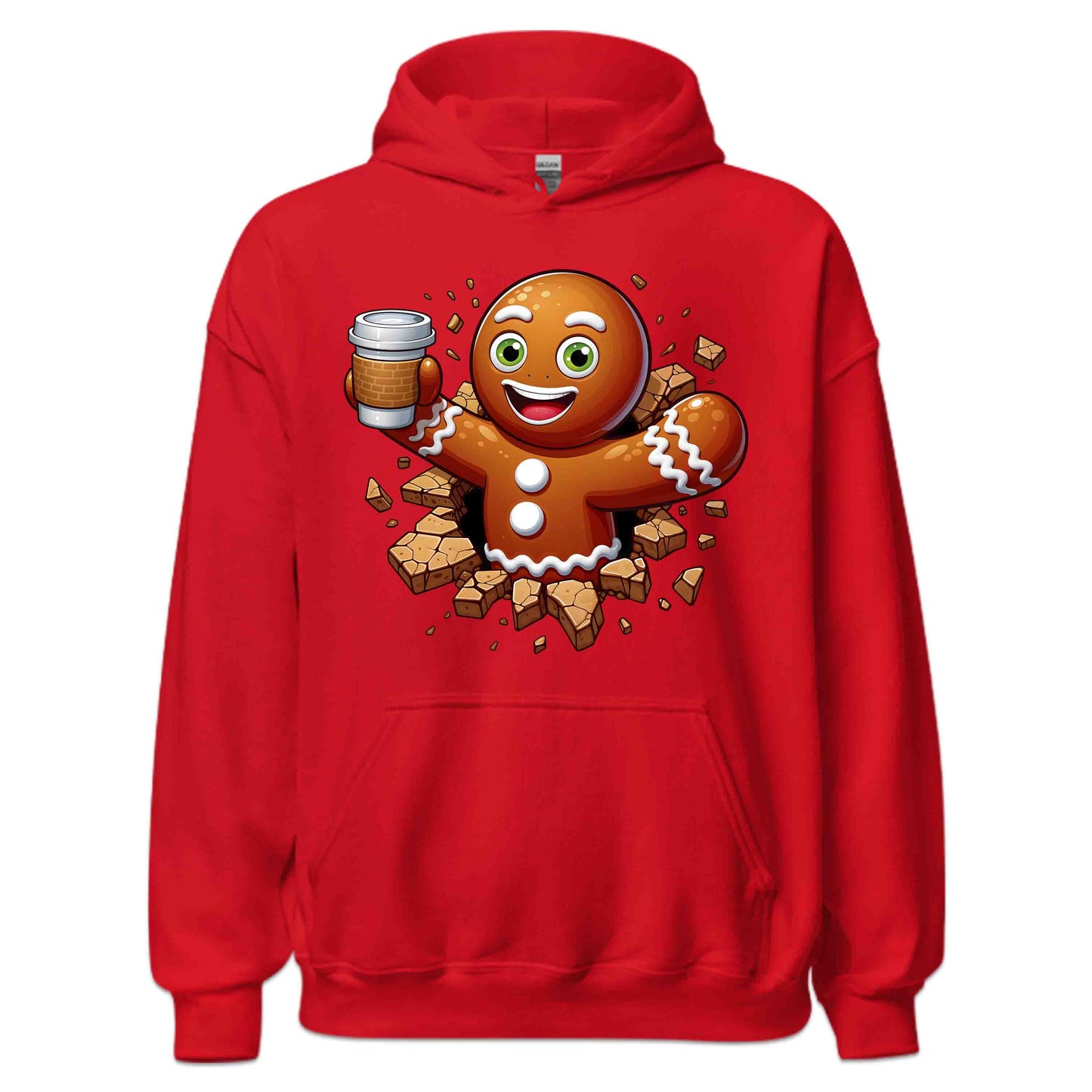 Gingerbread Breaking Through Wall Xmas 3D Gingerbread Man Christmas | PRODUCT CODE: GNIDBKRTHOWL
