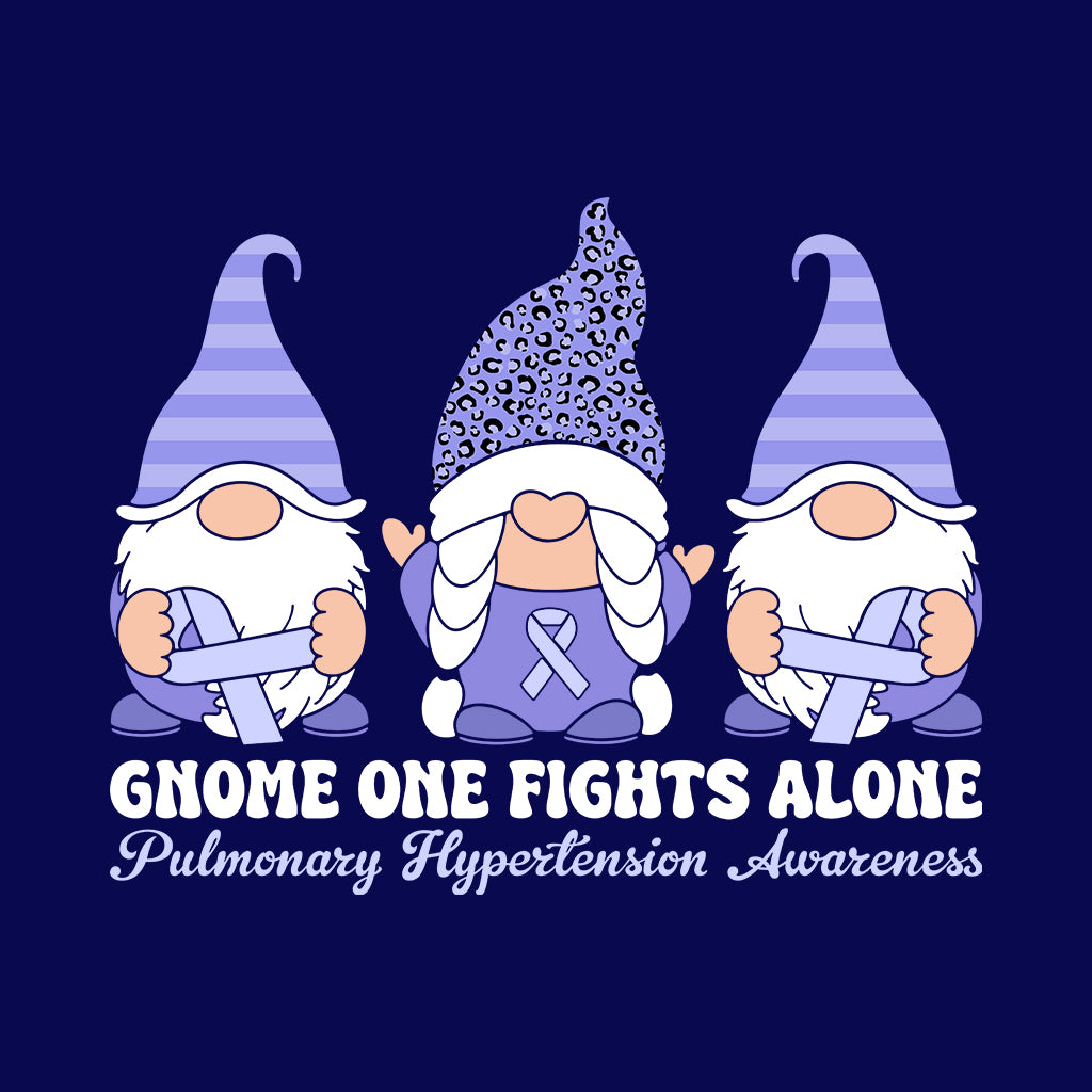 Gnome One Fight Alone Pulmonary Hypertension Awareness Purple Ribbon | PRODUCT CODE: GNMFGTHALW