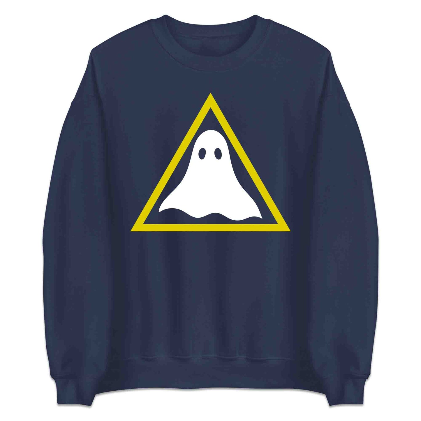 Funny Ghost Warning Sign T-Shirt, Jumper & Hoodie – Spooky Haunted Hazard for Halloween & Paranormal Lovers | PRODUCT CODE: GNSDAKAS