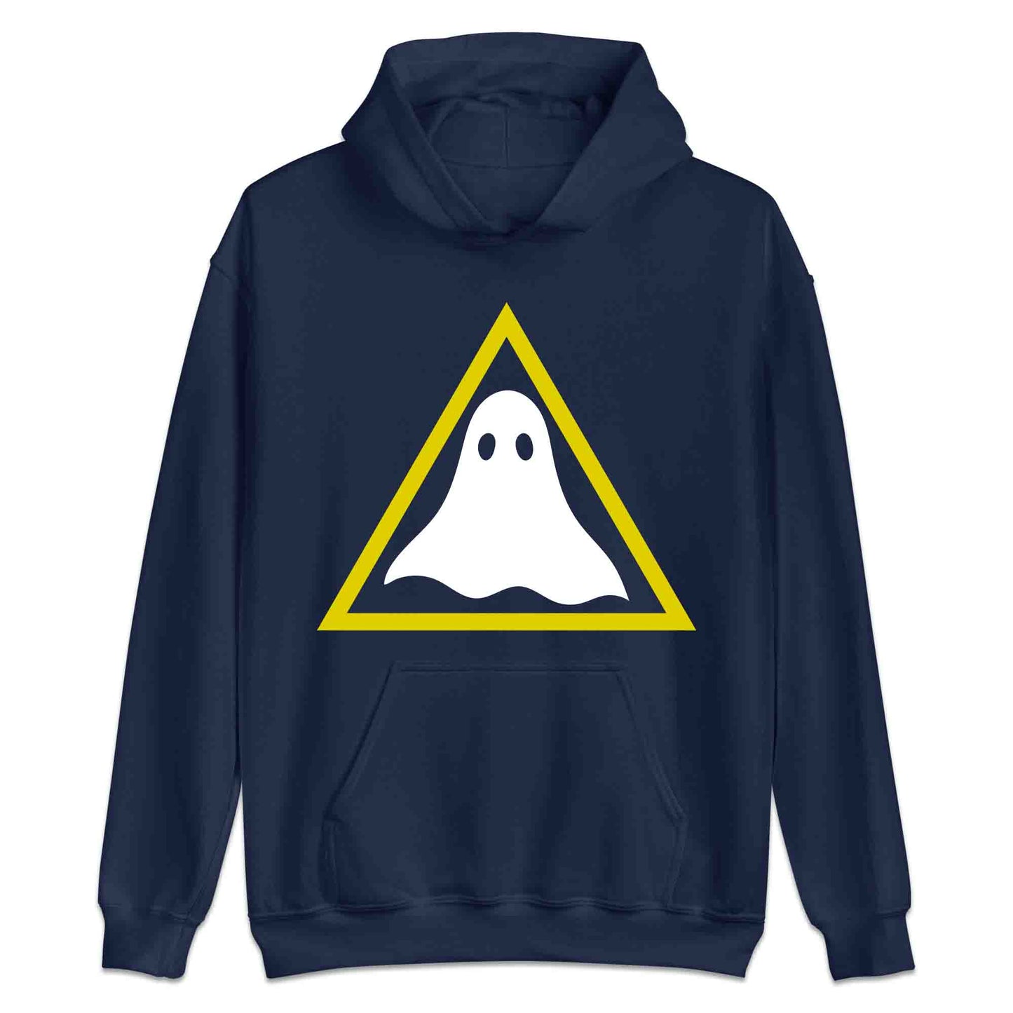 Funny Ghost Warning Sign T-Shirt, Jumper & Hoodie – Spooky Haunted Hazard for Halloween & Paranormal Lovers | PRODUCT CODE: GNSDAKAS