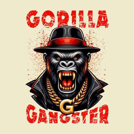 Gangster Gorilla Urban Style and Gold Chain Swag Hip-Hop Inspired | PRODUCT CODE: GNSTREGOUNRB