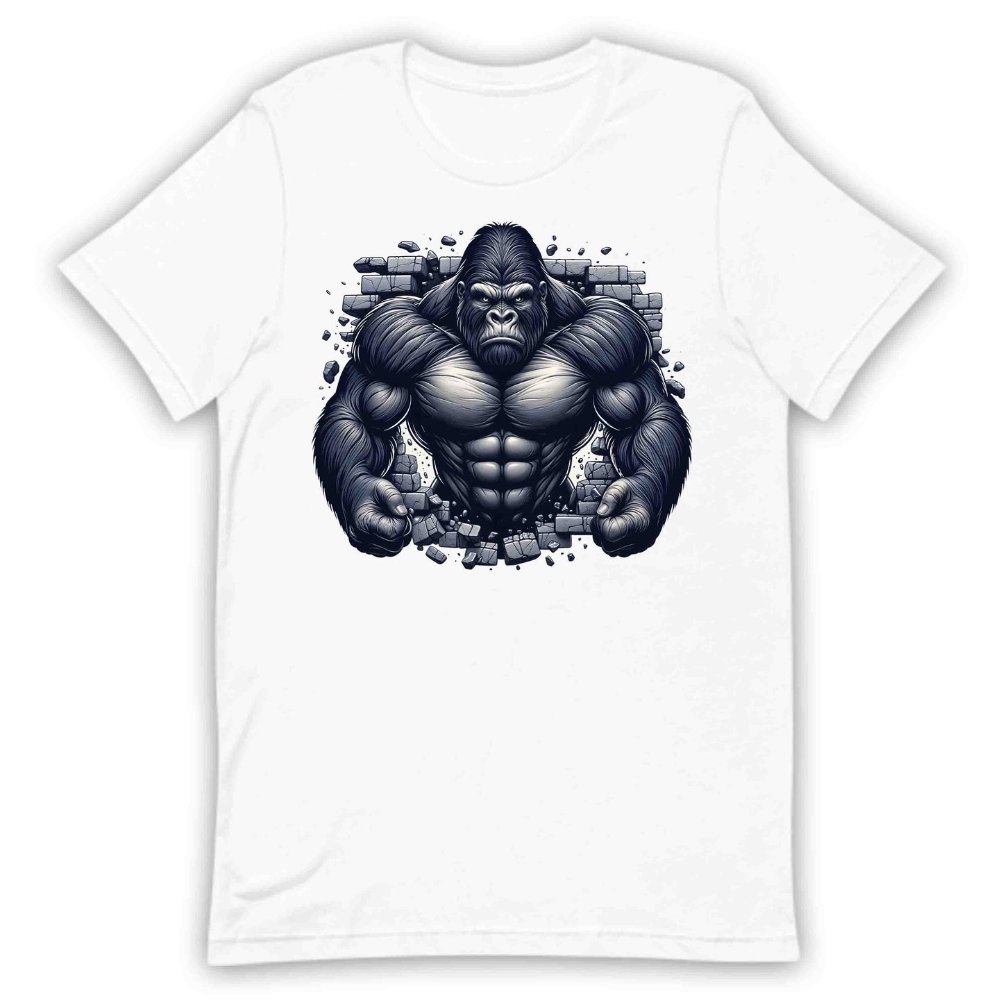 Gorilla Breaking Through Brick Wall Muscular Gorilla Smashing 3D Realistic Animal | PRODUCT CODE: GRLOBKNGOSNBE