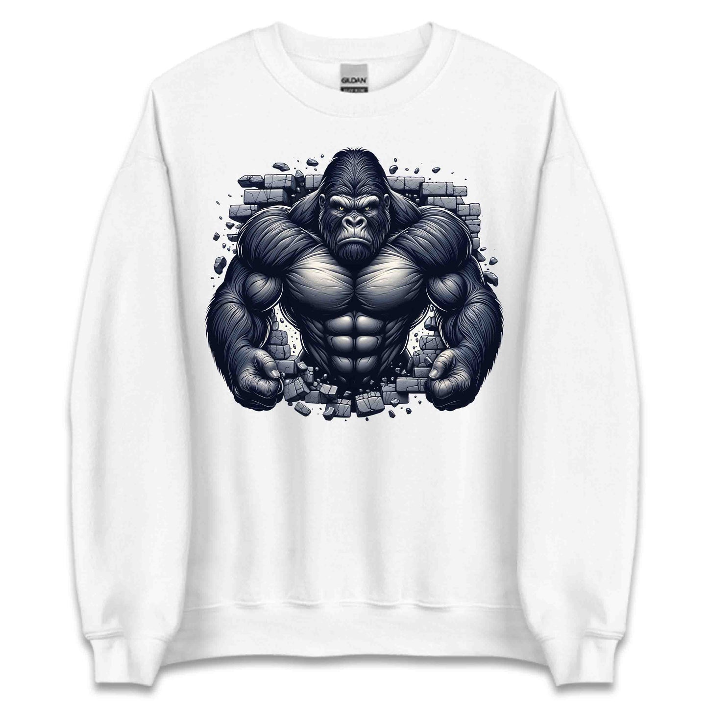 Gorilla Breaking Through Brick Wall Muscular Gorilla Smashing 3D Realistic Animal | PRODUCT CODE: GRLOBKNGOSNBE