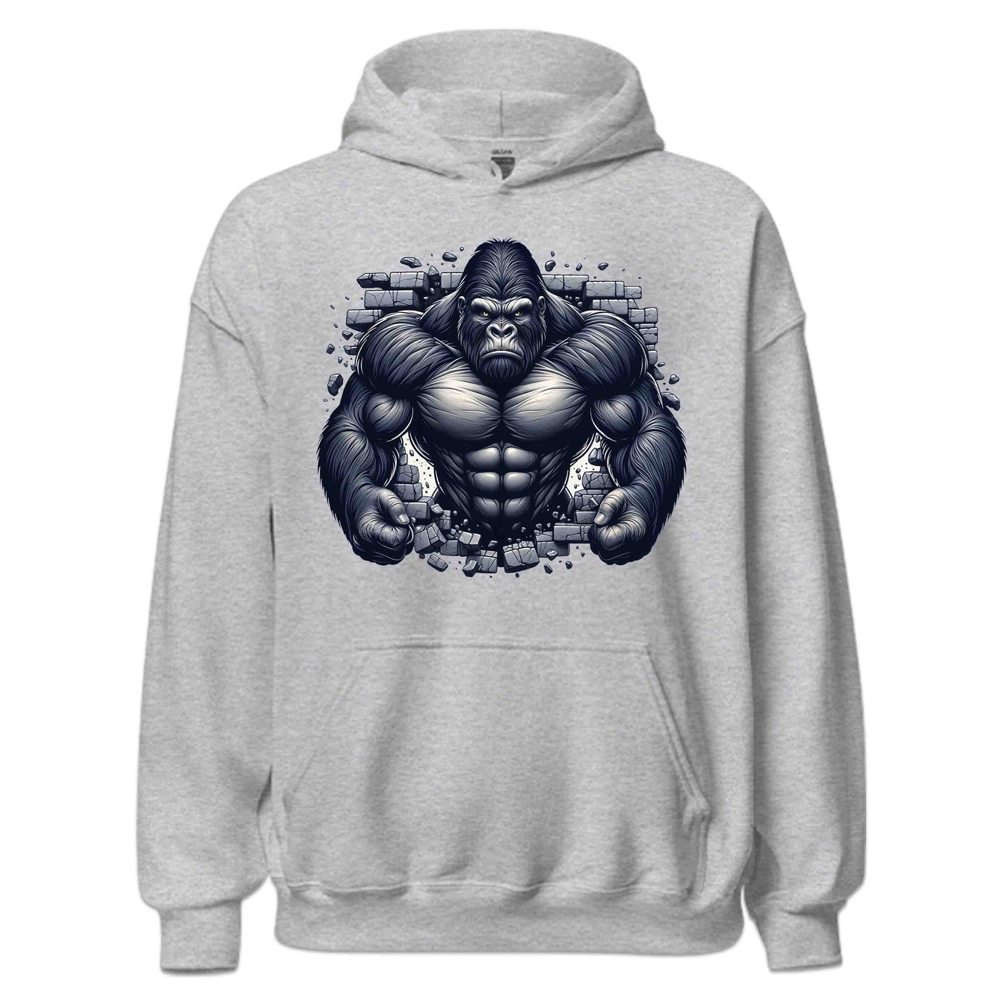 Gorilla Breaking Through Brick Wall Muscular Gorilla Smashing 3D Realistic Animal | PRODUCT CODE: GRLOBKNGOSNBE