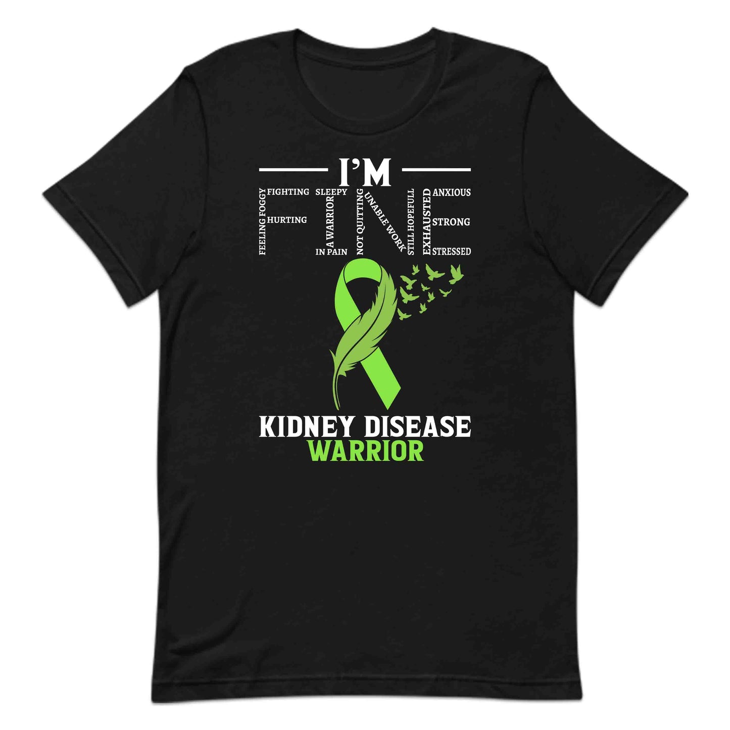 Kidney Disease Warrior Green Ribbon Feather CKD Fighters | PRODUCT CODE: GRNDBIENDAKOE