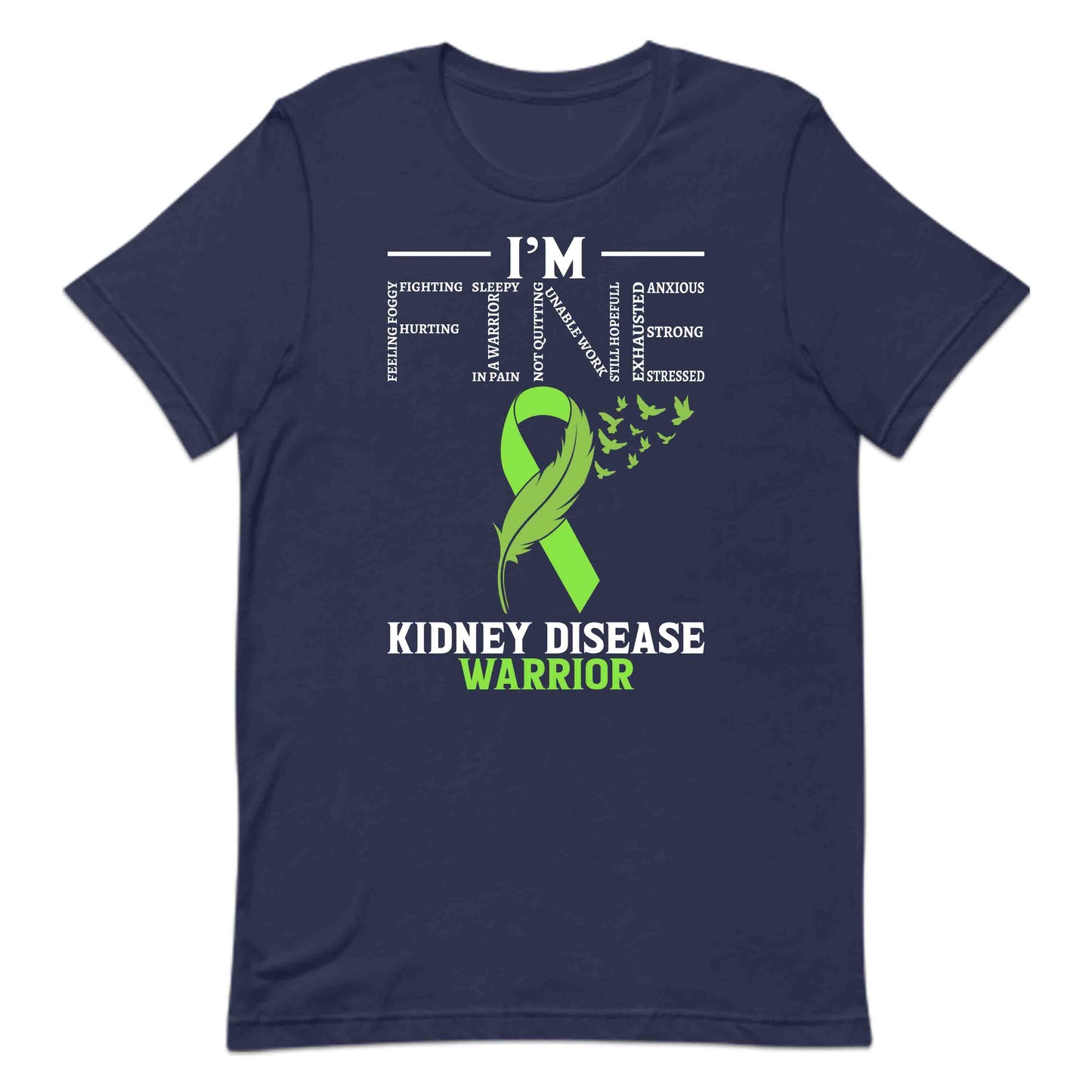 Kidney Disease Warrior Green Ribbon Feather CKD Fighters | PRODUCT CODE: GRNDBIENDAKOE
