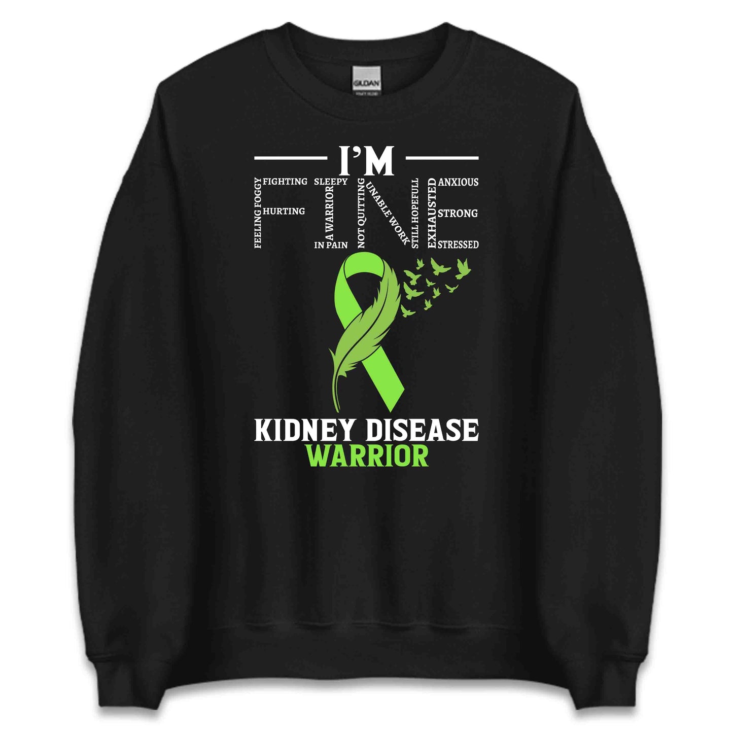 Kidney Disease Warrior Green Ribbon Feather CKD Fighters | PRODUCT CODE: GRNDBIENDAKOE