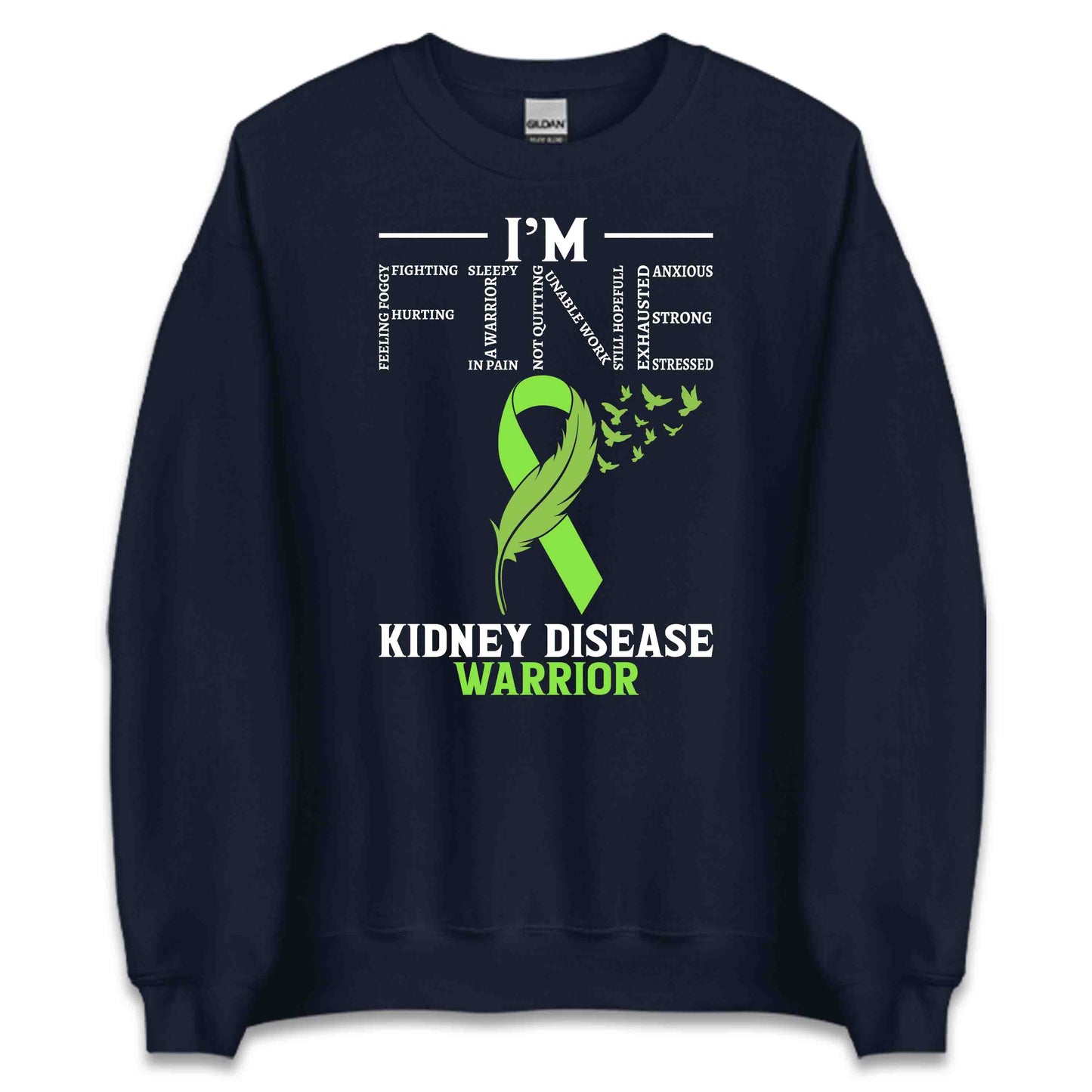 Kidney Disease Warrior Green Ribbon Feather CKD Fighters | PRODUCT CODE: GRNDBIENDAKOE