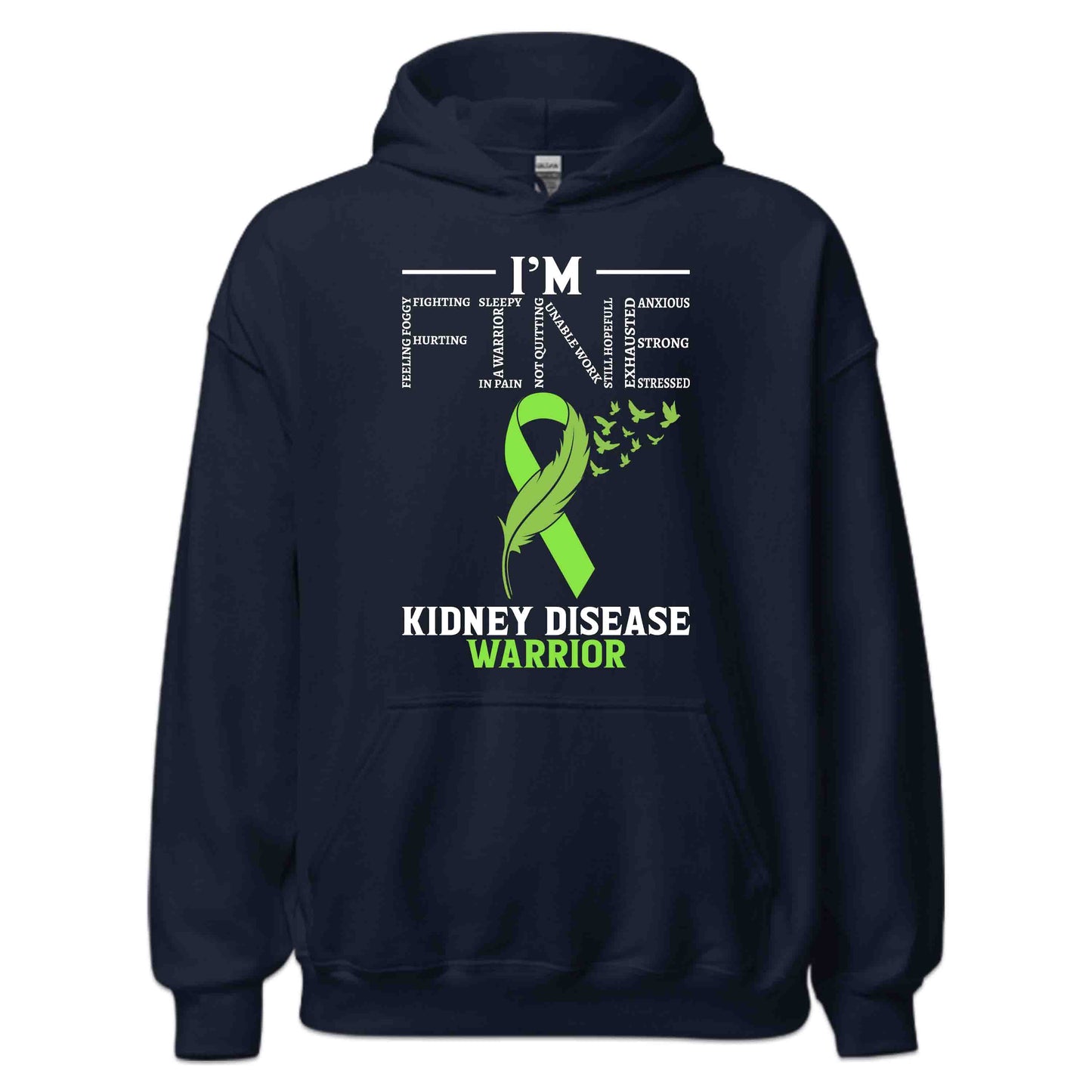 Kidney Disease Warrior Green Ribbon Feather CKD Fighters | PRODUCT CODE: GRNDBIENDAKOE