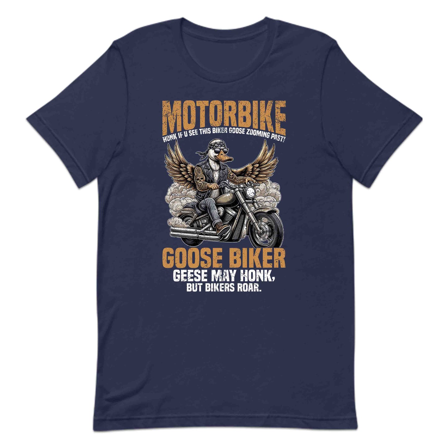 Goose Biker Animal Lover Motorcycle Goose Motorbike Honk Adventure | PRODUCT CODE: GSBKRANMWNOA