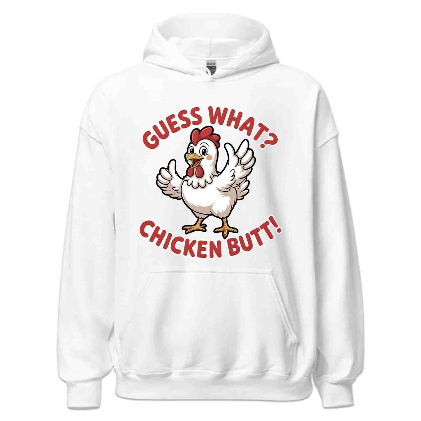 Guess What? Chicken Butt T-Shirt, Funny Farm Sweatshirt, Hilarious Chicken Hoodie | PRODUCT CODE: GSOIWQENB