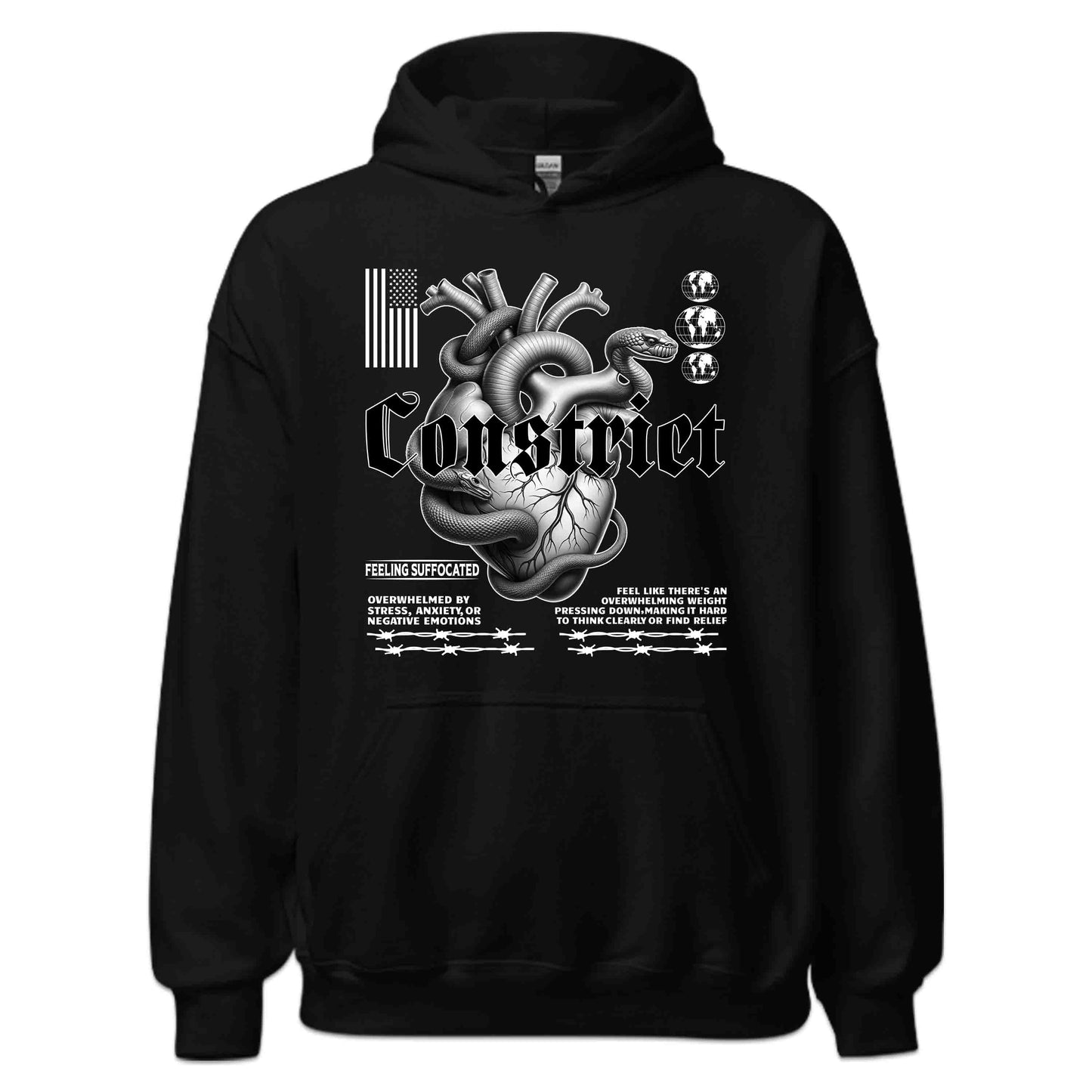 Gothic Constrict Snake Heart Emotional Strength Dark Aesthetic | PRODUCT CODE: GTHCSNKHREM