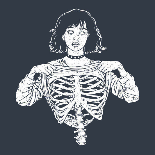 Creepy Vintage Gothic Skeleton Girl Spooky Halloween | PRODUCT CODE: GTHSKGRLHW