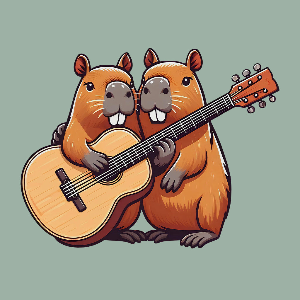 Capybara Playing Guitar Musical Capybara | PRODUCT CODE: GUTRPLYCPBR