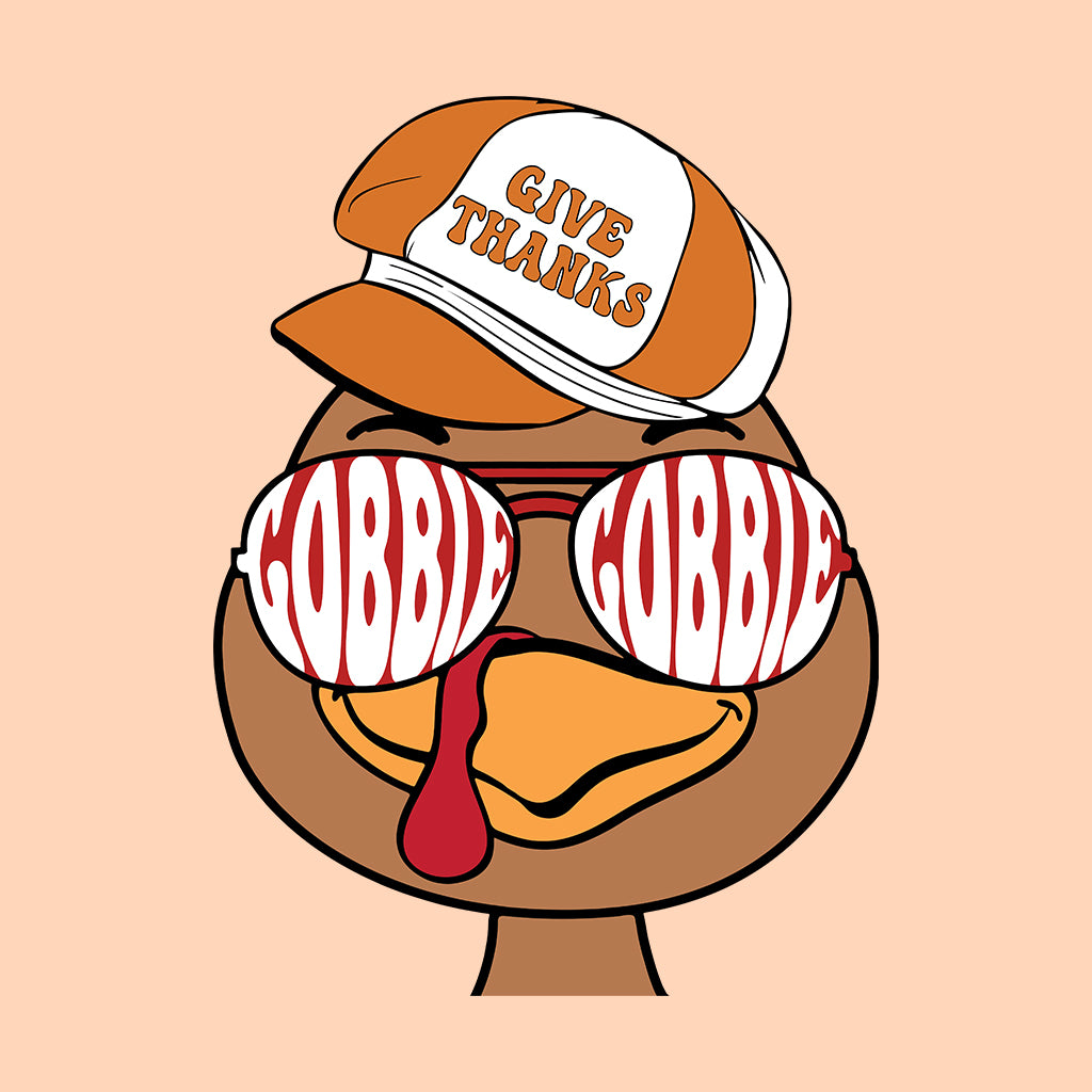 Give Thanks Gobble Gobble Thanksgiving Funny Turkey | PRODUCT CODE: GVTHNKSGBLE