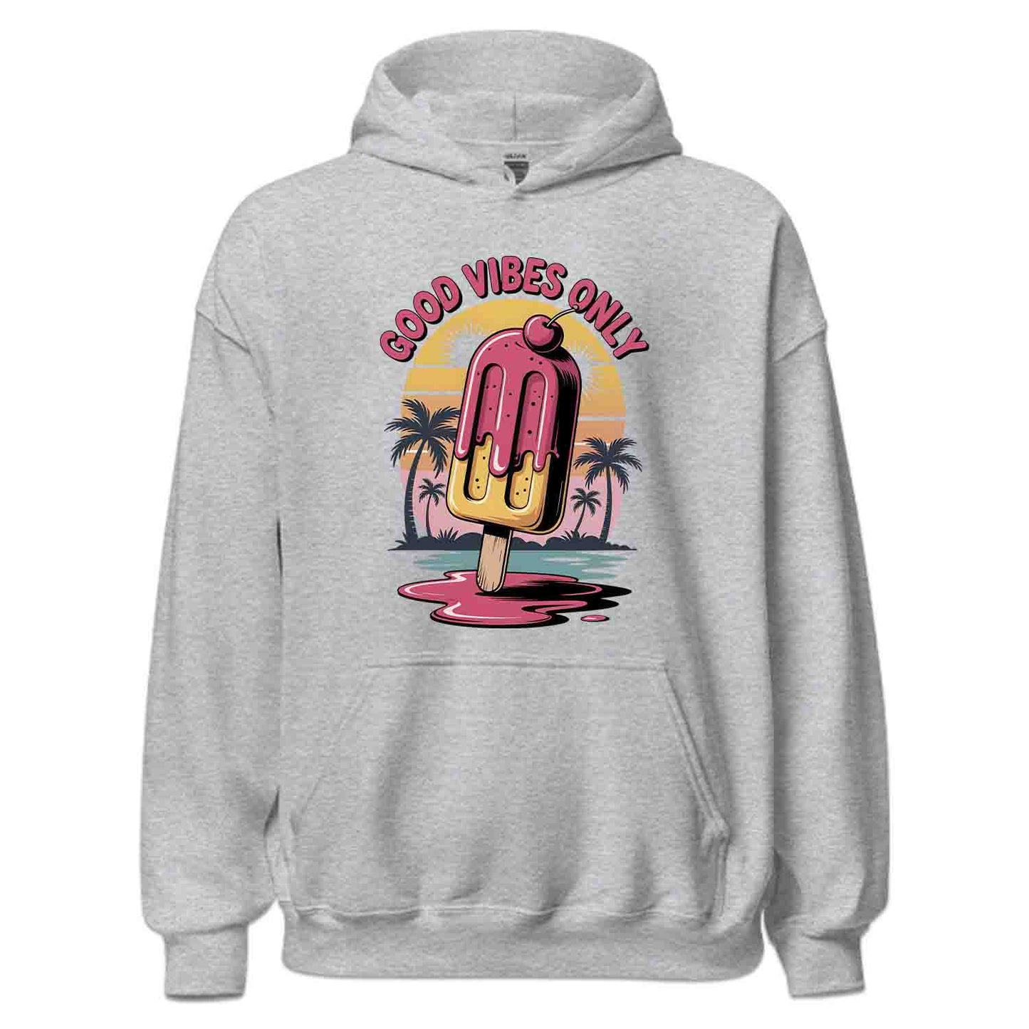 Good Vibes Popsicle T-Shirt, Retro Summer Sweatshirt, Chill Vacation Hoodie | PRODUCT CODE: GWEQSCBP