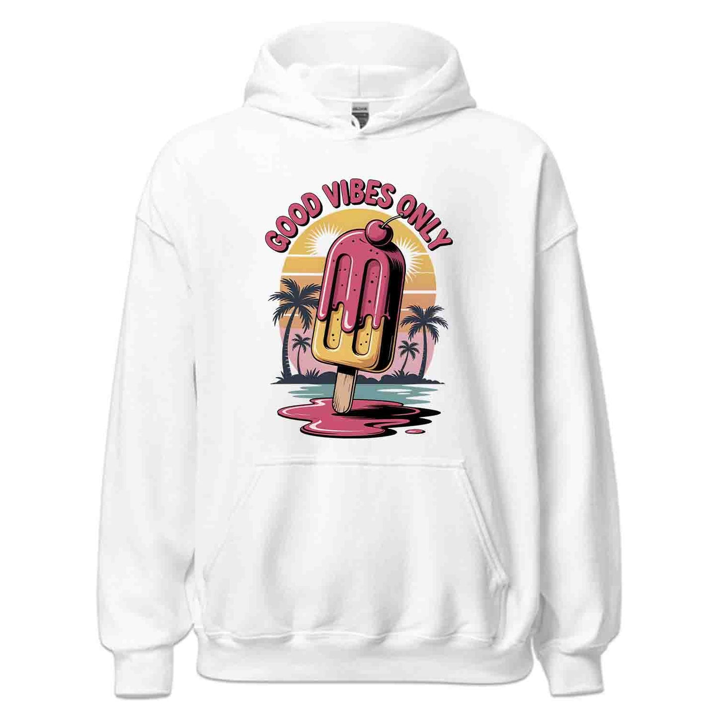 Good Vibes Popsicle T-Shirt, Retro Summer Sweatshirt, Chill Vacation Hoodie | PRODUCT CODE: GWEQSCBP