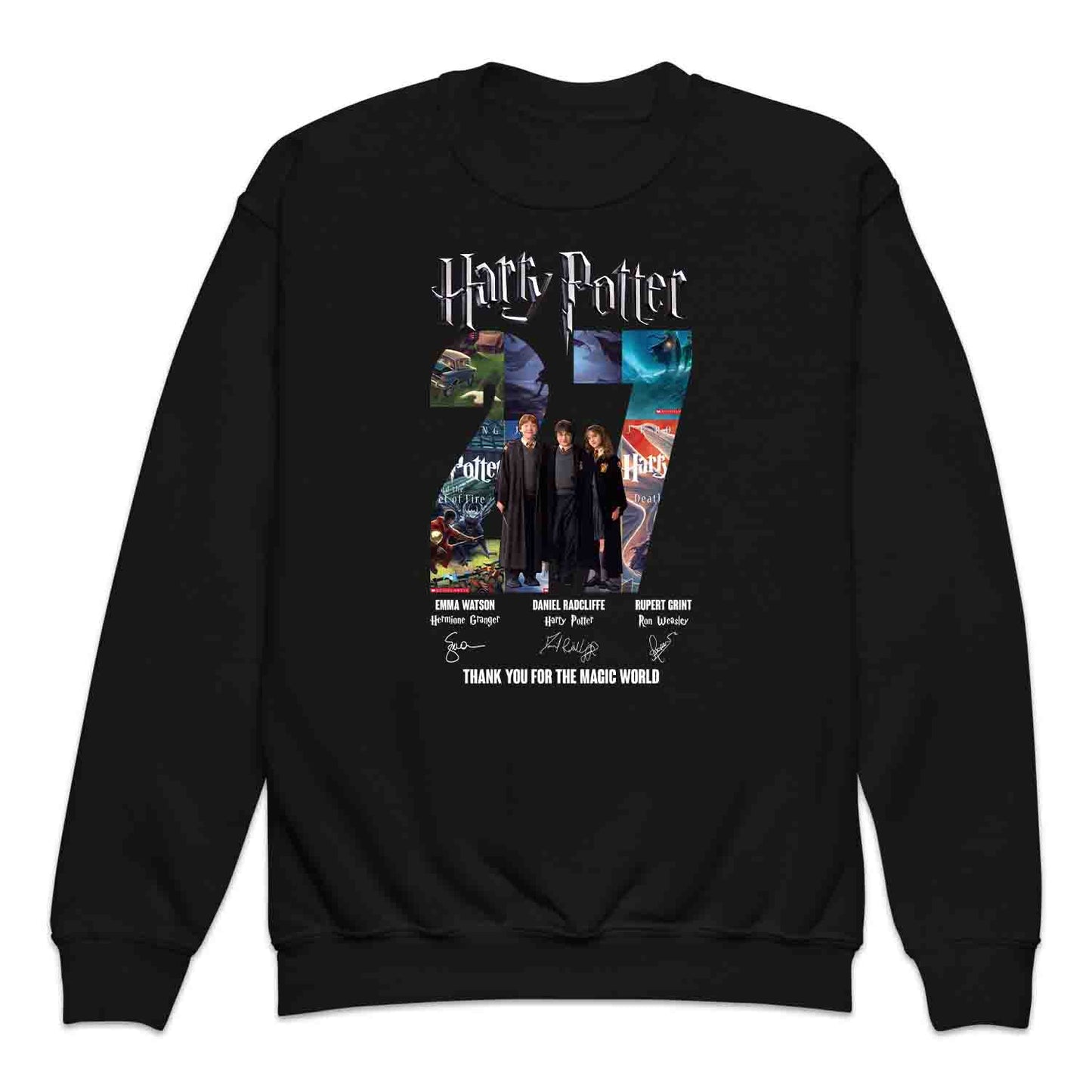 Harry Potter Book Series 27th Anniversary Kids T-Shirt, Jumper & Hoodie – Golden Trio & Wizarding World Tribute for Literary Magic Fans | PRODUCT CODE: HASDNWE
