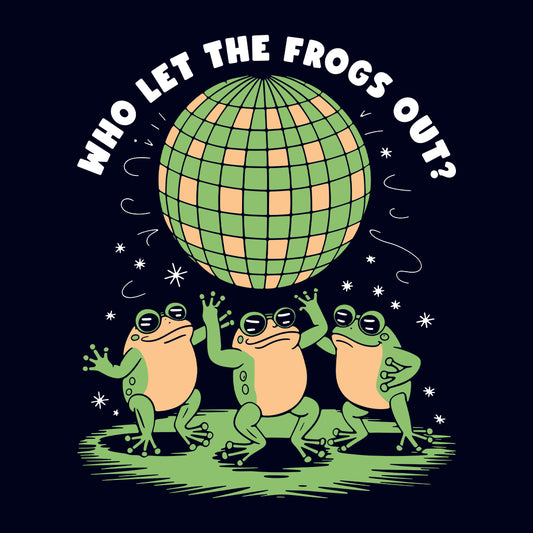 Funny Dancing Frogs T-Shirt, Hoodie & Sweatshirt | Retro Disco Party Amphibian Humor | PRODUCT CODE: HBVADNMWQ
