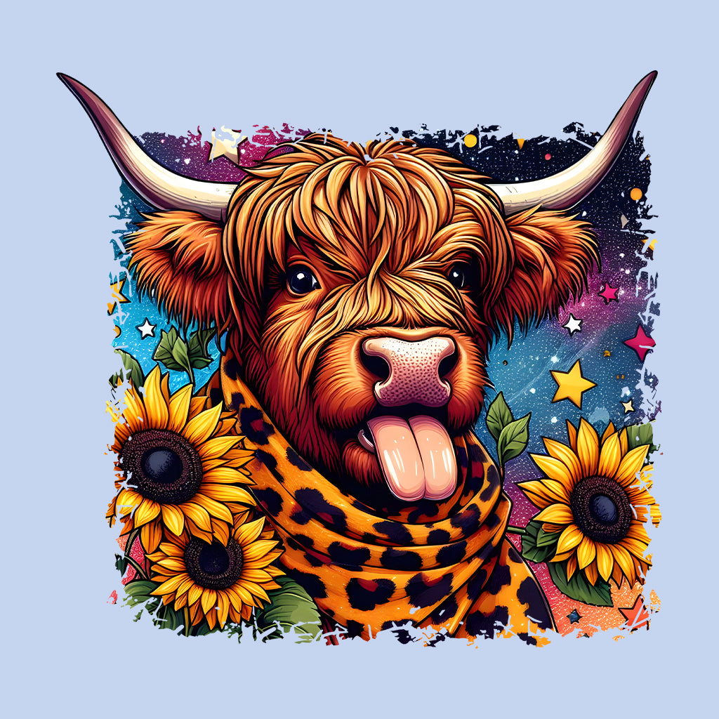 Highland Cow with Sunflowers Farm Animal | PRODUCT CODE: HGLNDACWOS
