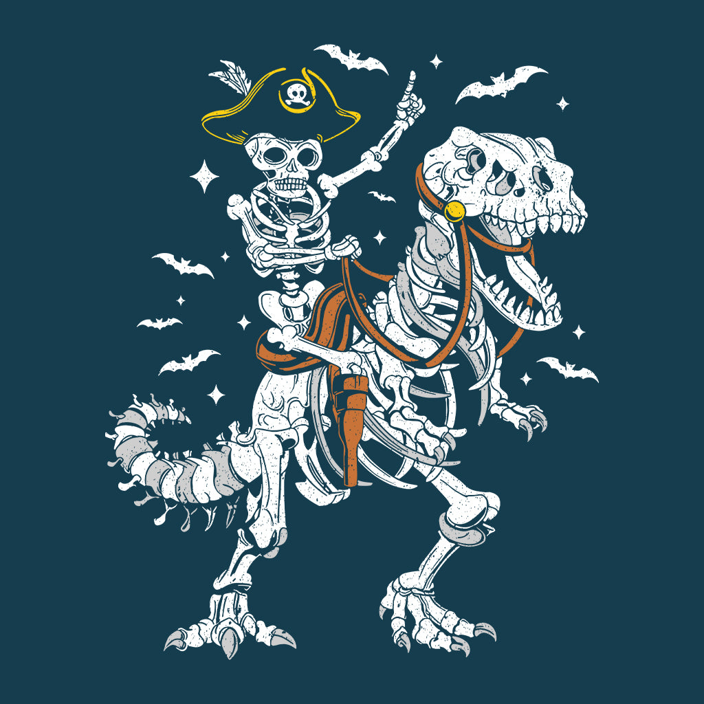 Halloween Pirate Skeleton Riding Dinosaur Funny Trex Pirate | PRODUCT CODE: HLDNSPRTXRS