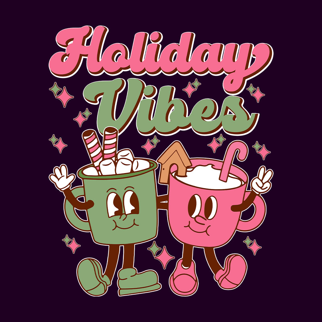 Holiday Vibes Pink Christmas Coffee Mugs Xmas | PRODUCT CODE: HLDVBSPKNCHR