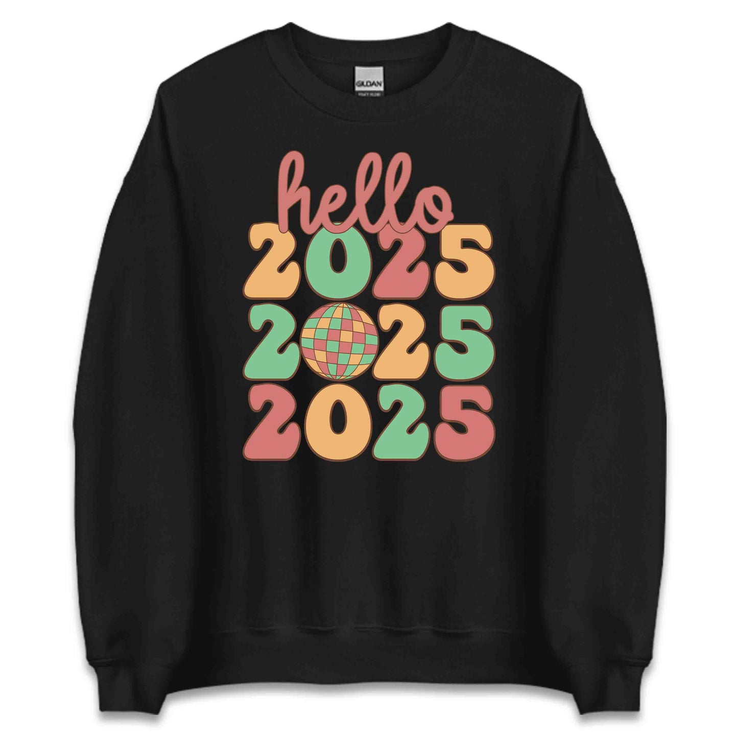 Hello 2025 Happy New Year Vintage Disco Ball NYE | PRODUCT CODE: HLOTWNFVEHP