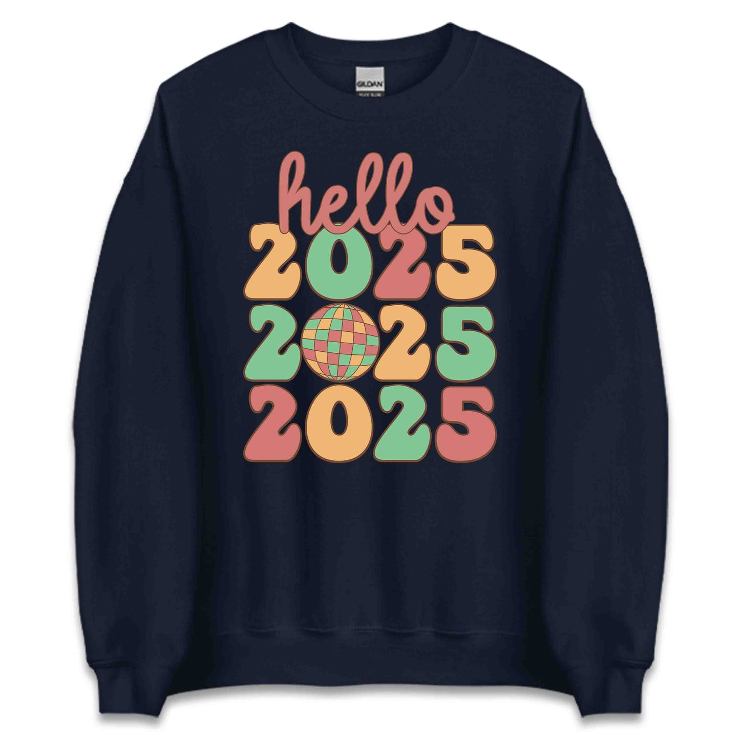 Hello 2025 Happy New Year Vintage Disco Ball NYE | PRODUCT CODE: HLOTWNFVEHP