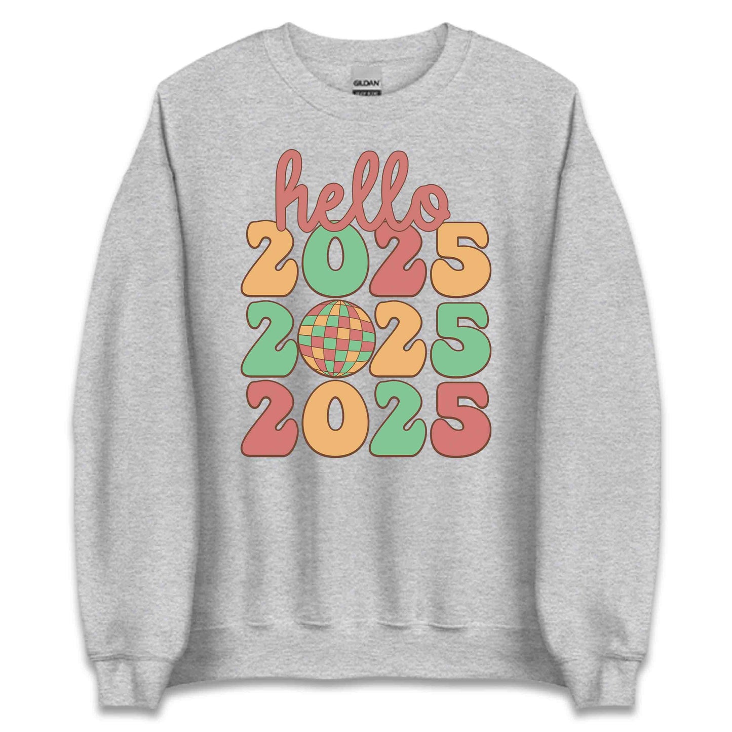 Hello 2025 Happy New Year Vintage Disco Ball NYE | PRODUCT CODE: HLOTWNFVEHP