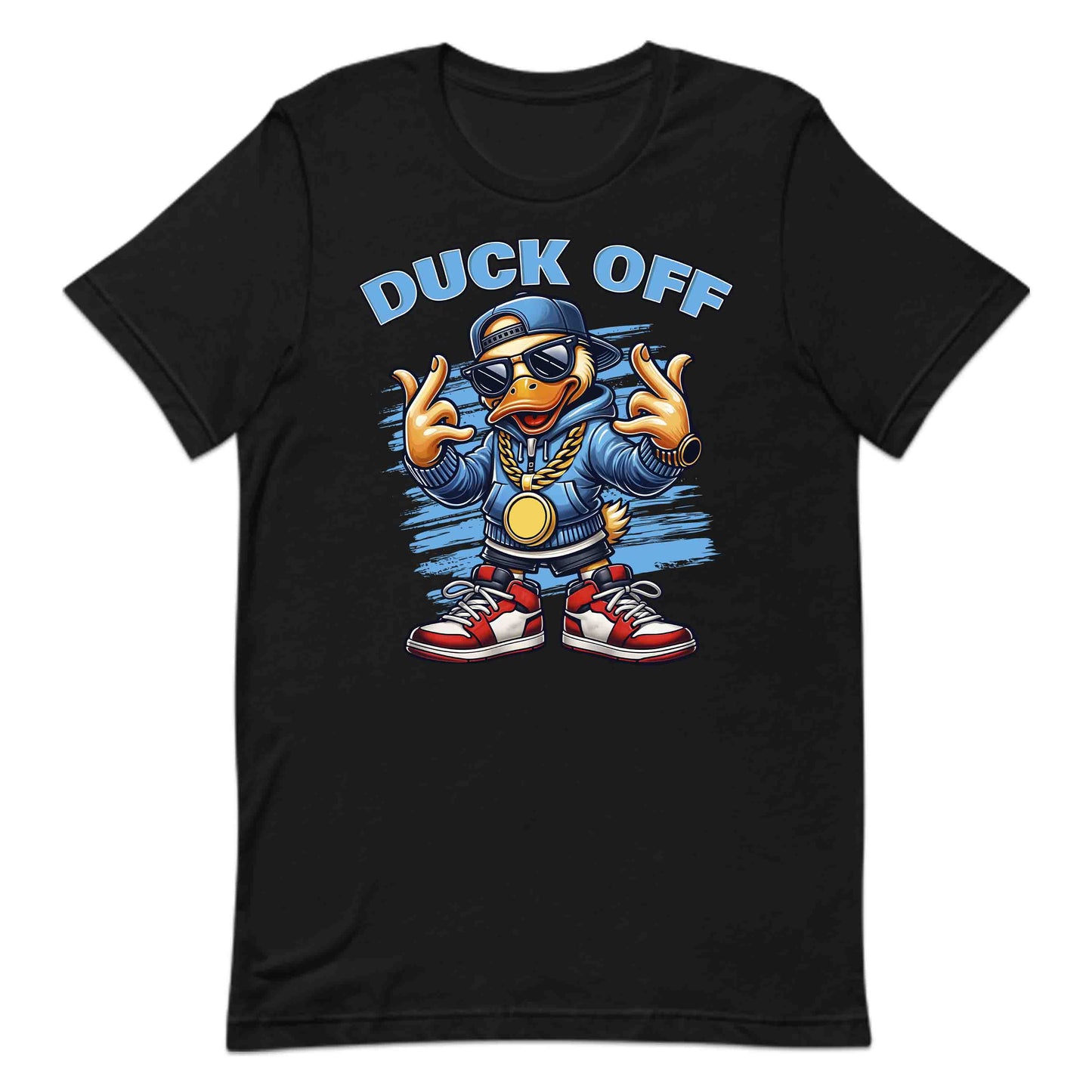 Hilarious Duck Off Cartoon Duck Hip-Hop Style Duck in Gold Chains & Sneakers | PRODUCT CODE: HLRSOUDKCFO